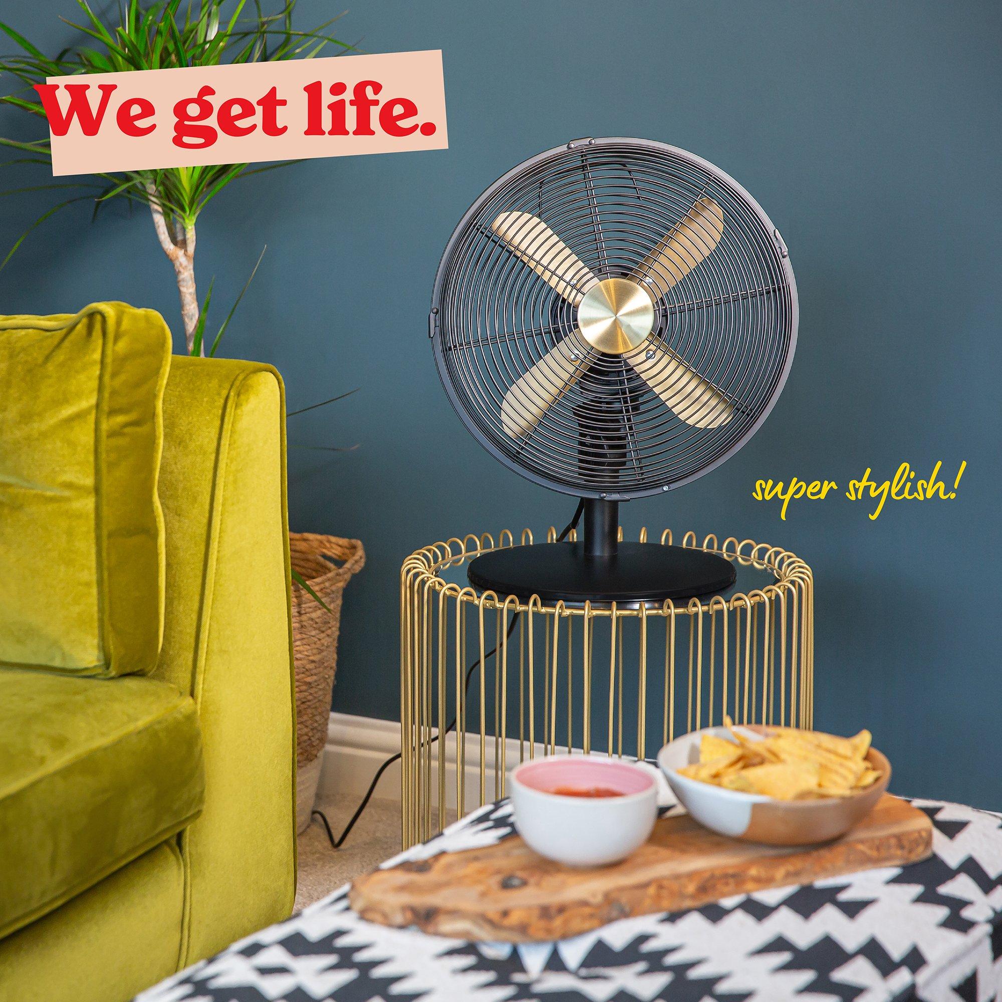 Brushed Gold An - Russell Hobbs - RHMDF1201BG Metal Desk Fan - 8