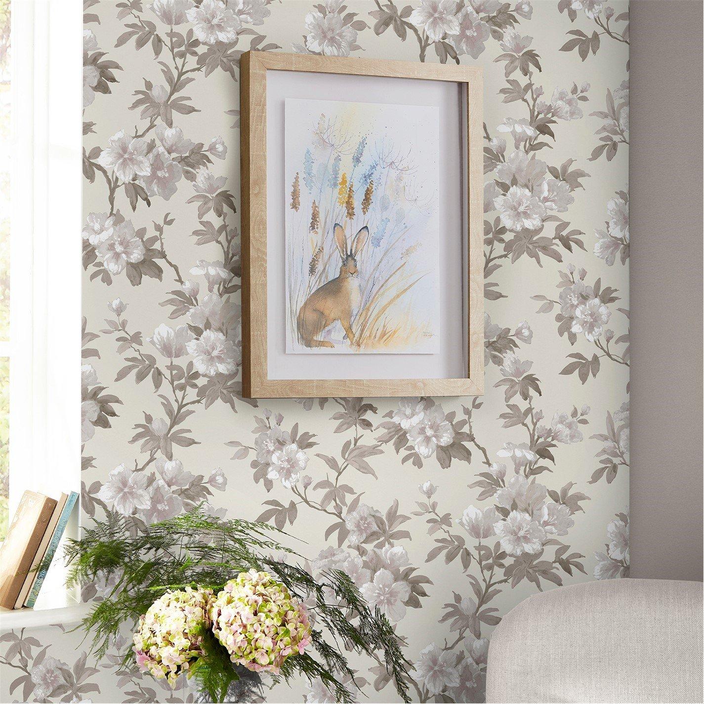 Natural - Laura Ashley - Rosamond Natural Floral Wallpaper - 2