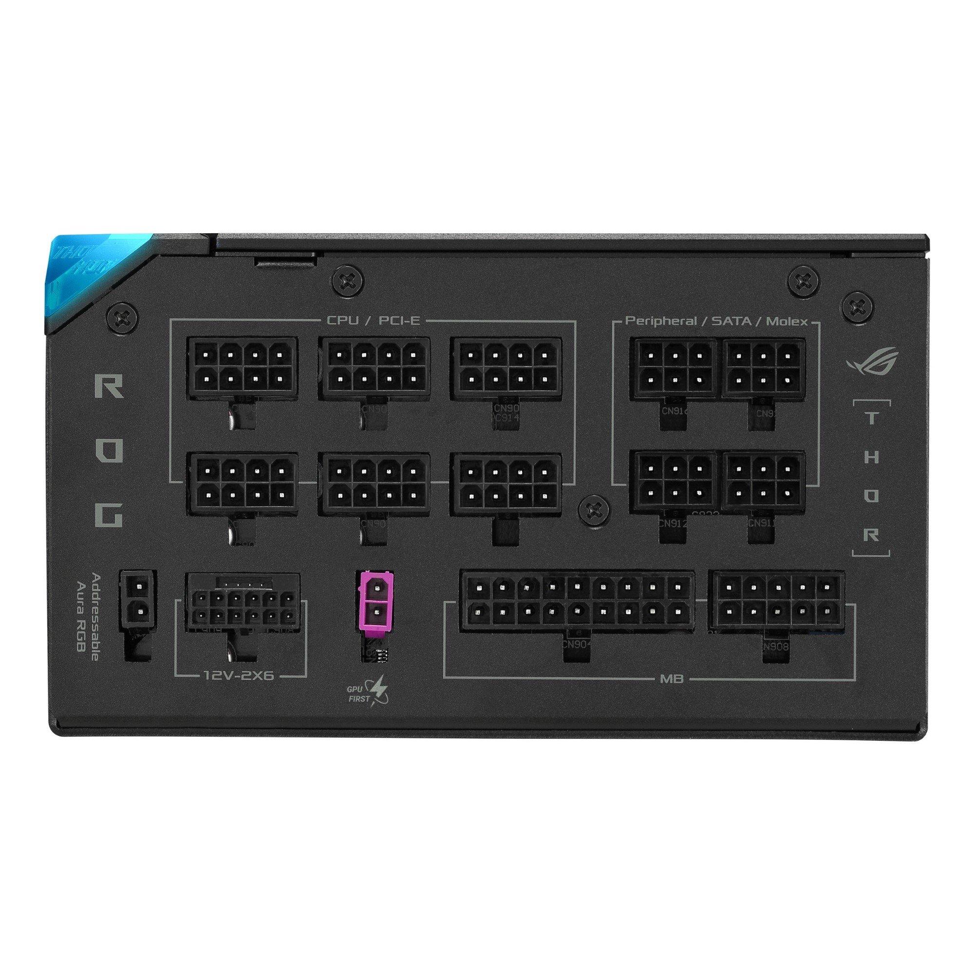 Black - ASUS - 1200W ROG Thor Platinum III Modular ATX3.1 Power Supply - 8