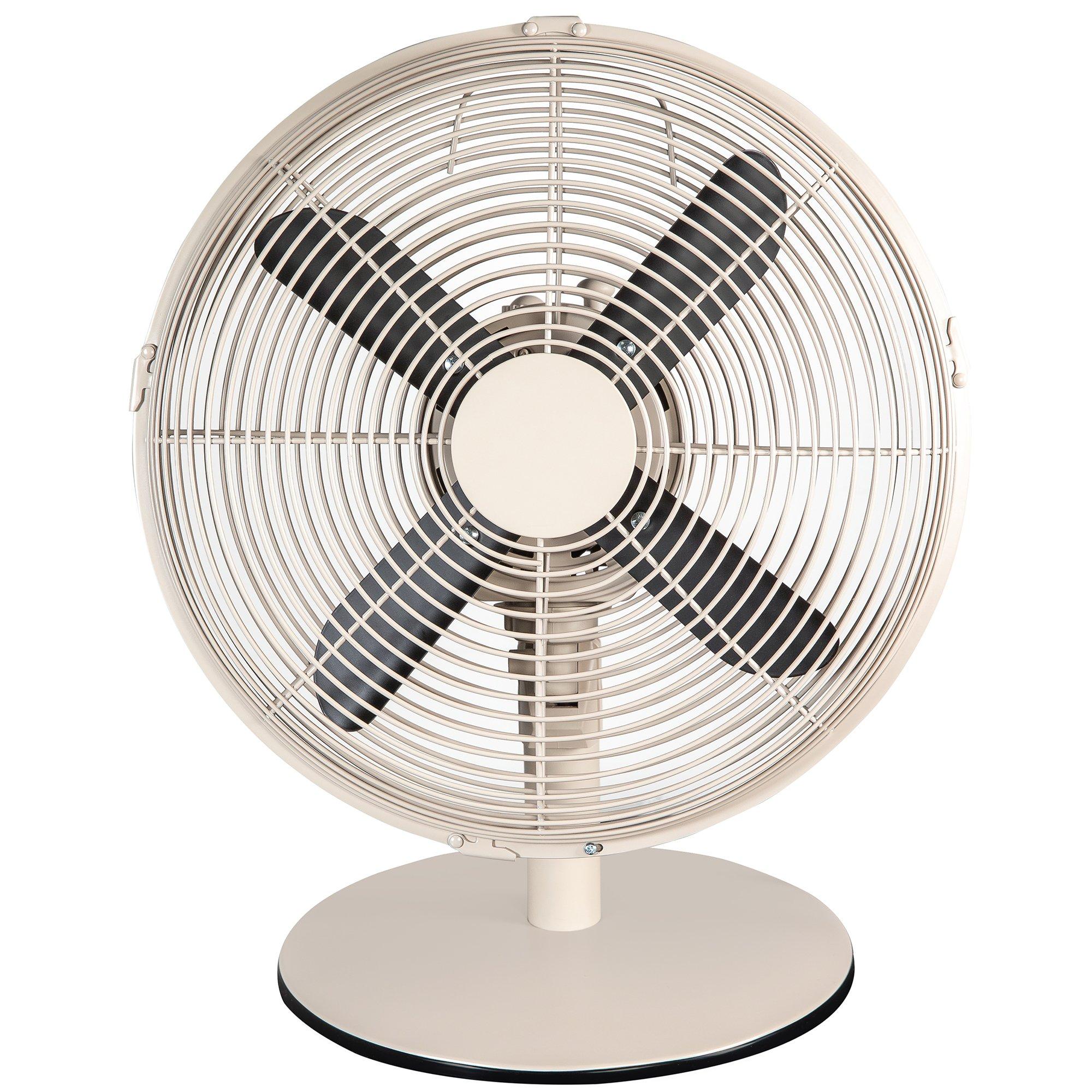 Greige And Blac - Russell Hobbs - RHMDF1201GR Metal Desk Fan in Greige - 1