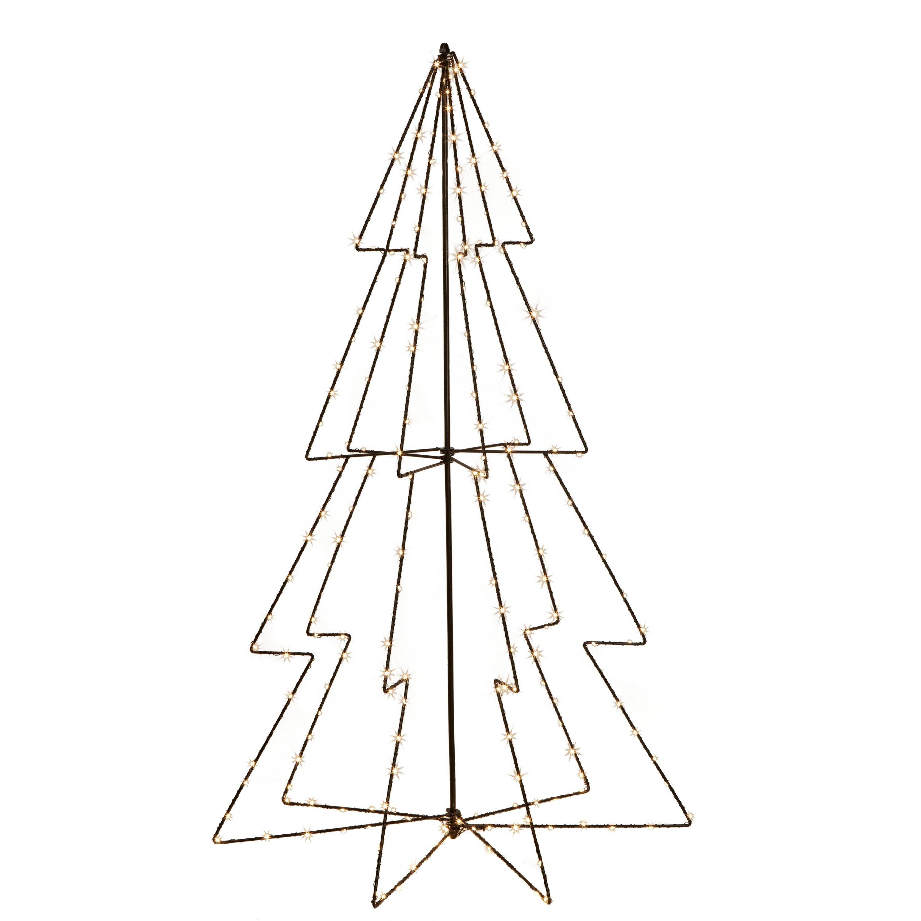 Lighting Collection Wire Frame Lit Xmas Tree