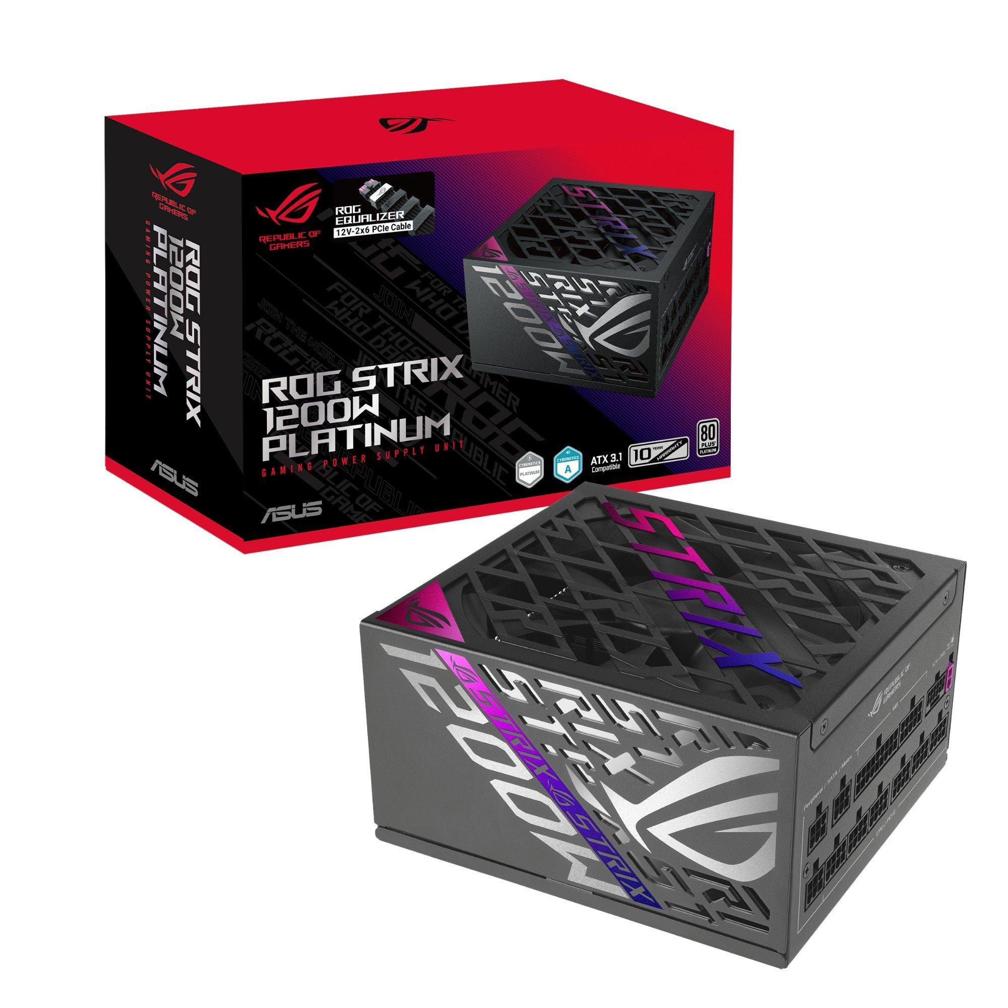 Black - ASUS - 1200W ROG Strix Platinum Modular ATX3.1 Power Supply - 1