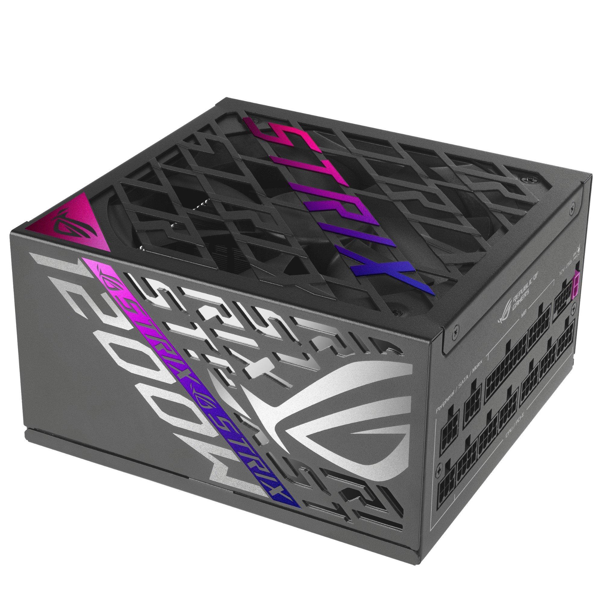 Black - ASUS - 1200W ROG Strix Platinum Modular ATX3.1 Power Supply - 3