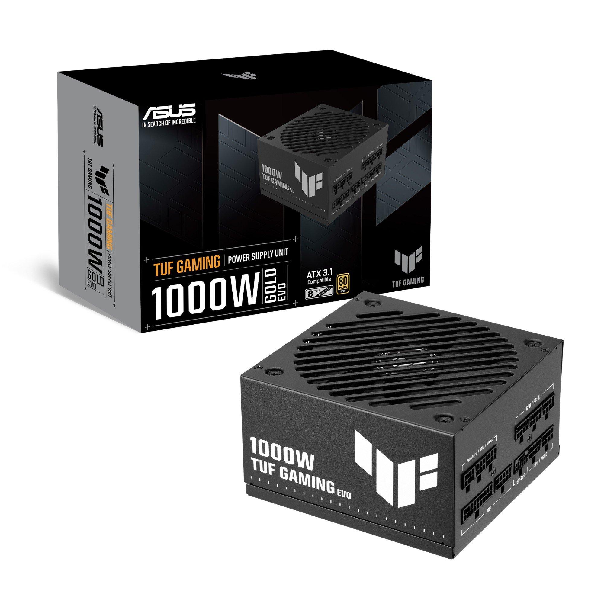Black - ASUS - 1000W TUF Gaming Gold EVO Modular ATX3.1 Power Supply - 1
