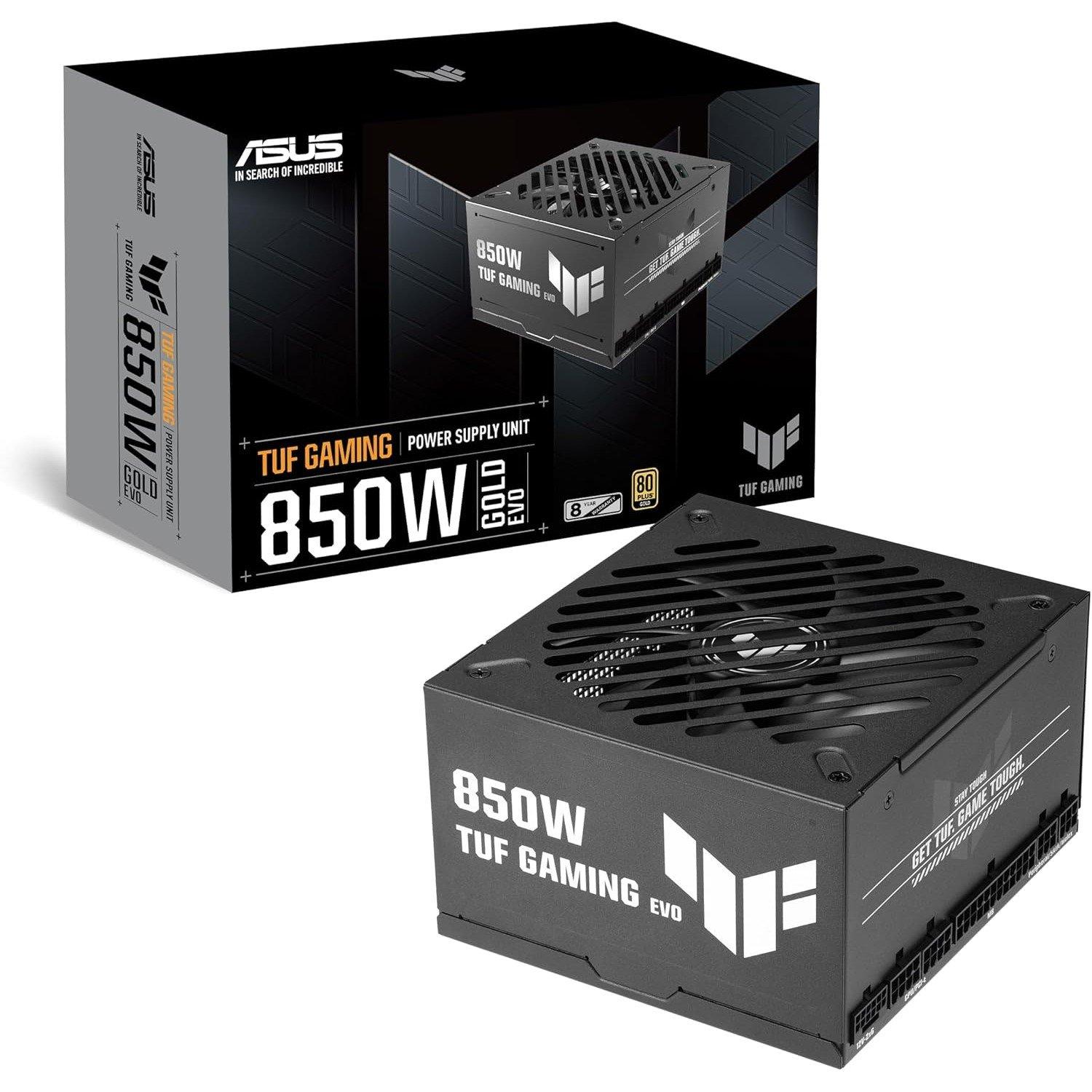 Black - ASUS - 850W TUF Gaming Gold EVO Modular ATX3.1 Power Supply - 1