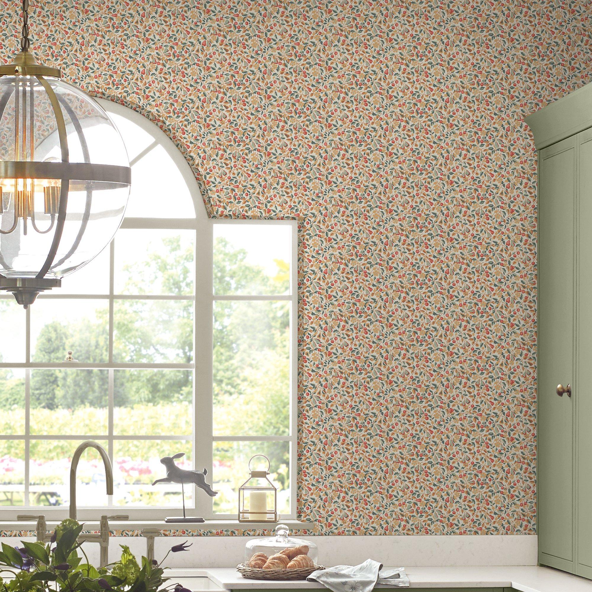 Terracotta - Laura Ashley - Devrons Grove Terracotta Floral Wallpaper - 2