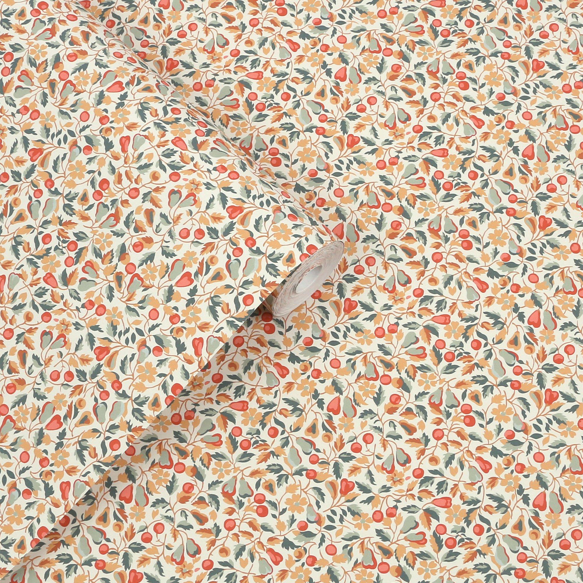 Terracotta - Laura Ashley - Devrons Grove Terracotta Floral Wallpaper - 4