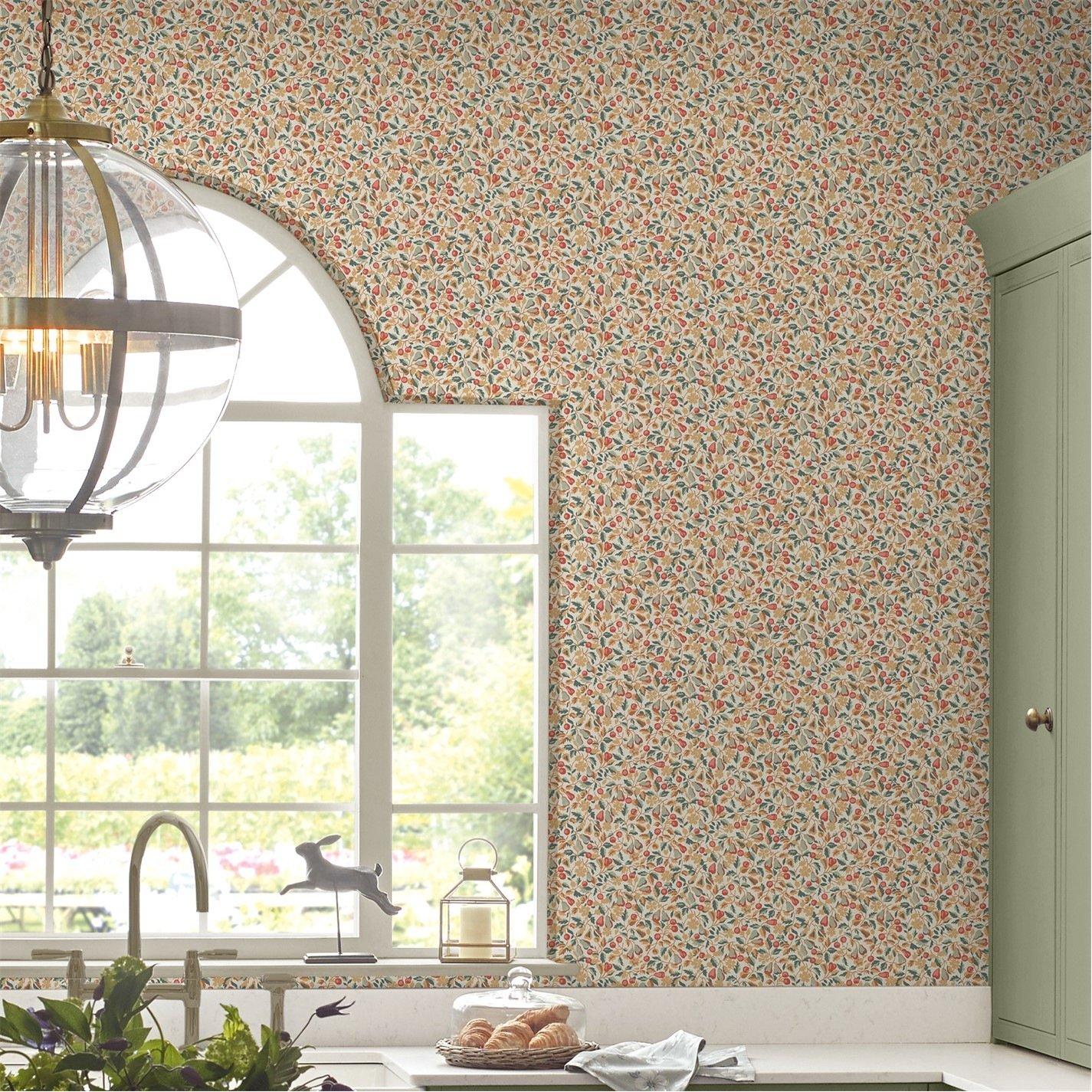 Terracotta - Laura Ashley - Devrons Grove Terracotta Floral Wallpaper - 3