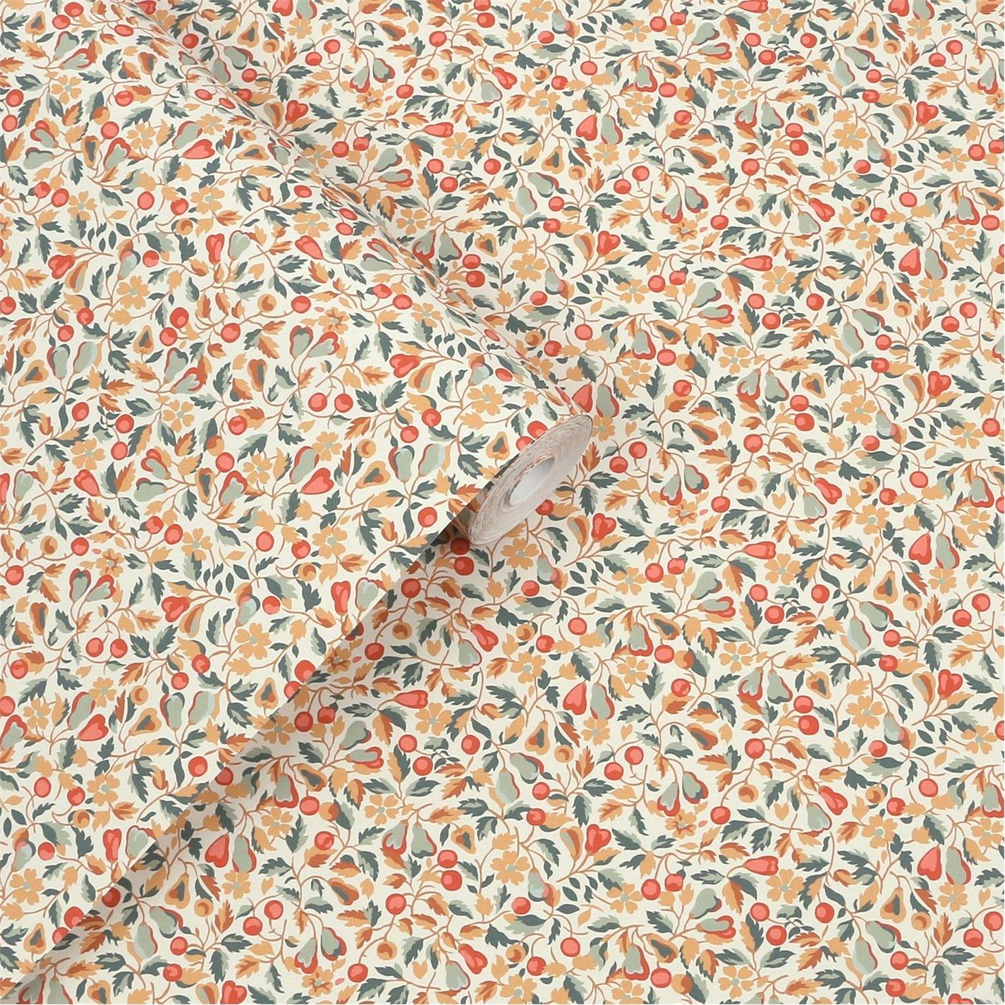 Terracotta - Laura Ashley - Devrons Grove Terracotta Floral Wallpaper - 4