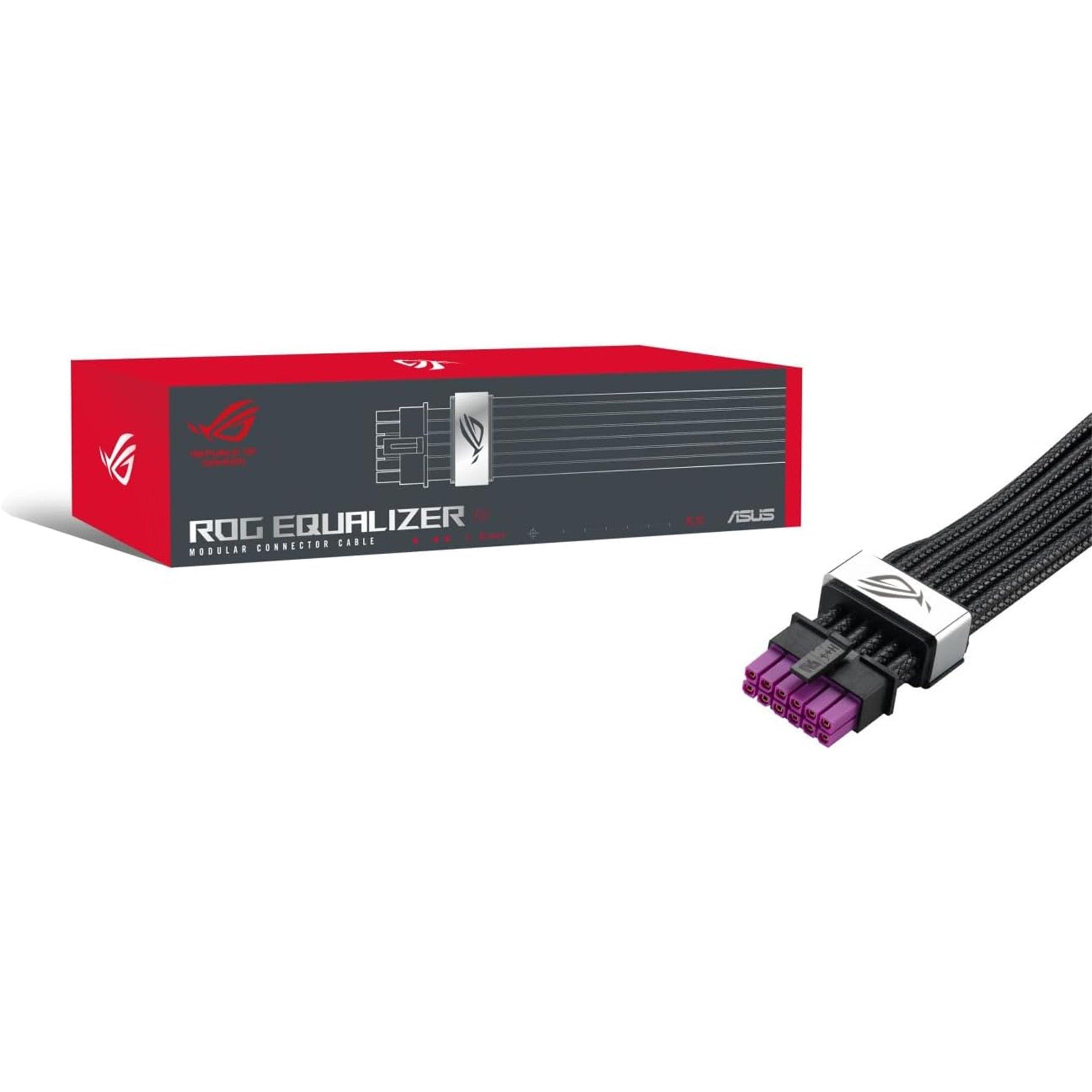 Black - ASUS - ROG Equalizer 12V-2x6 PCIe Cable - Black - 1