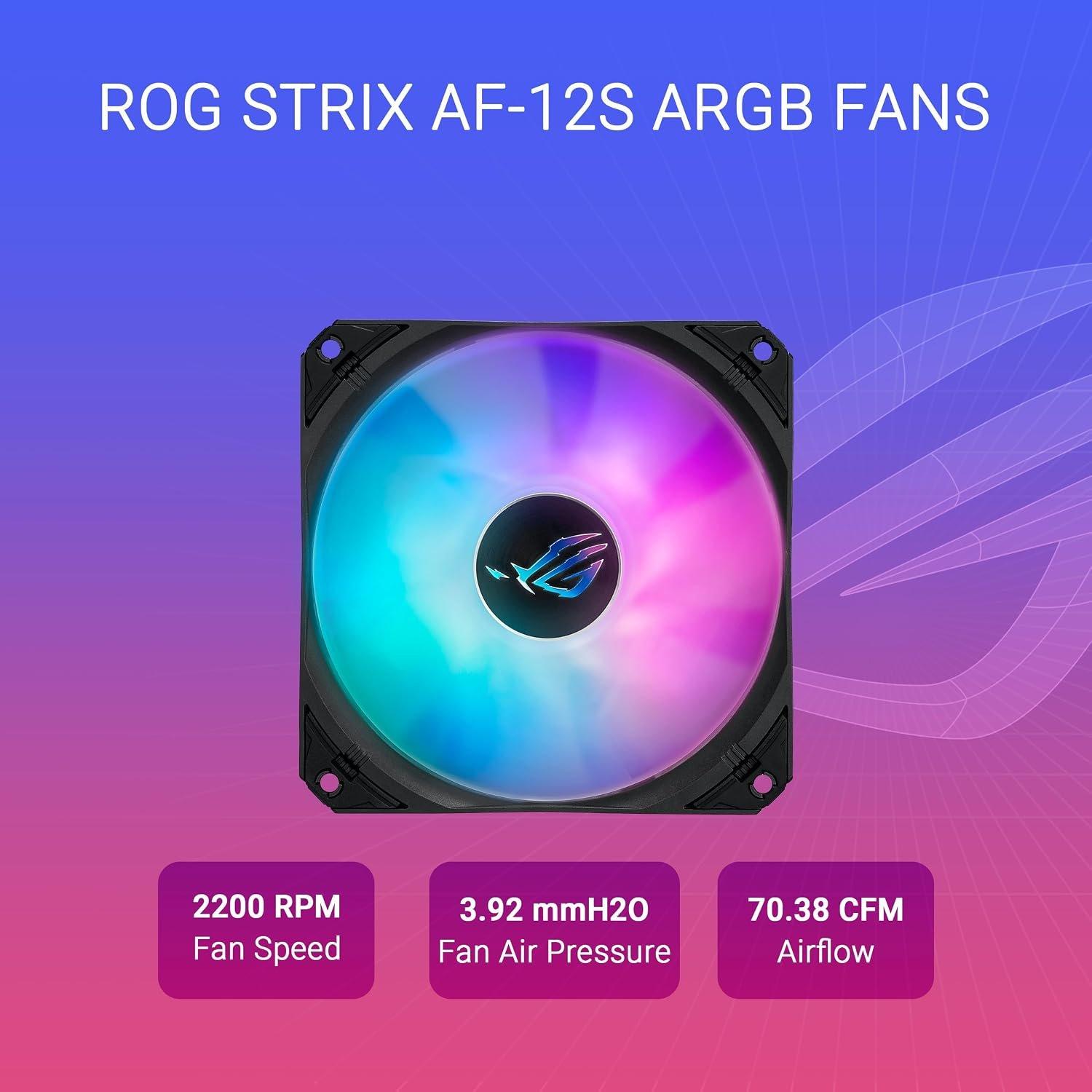 Black - ASUS - ROG Strix LC III 360 ARGB LCD 360mm AiO Liquid CPU Cooler -90RC00W1-M0UAY0 - 4