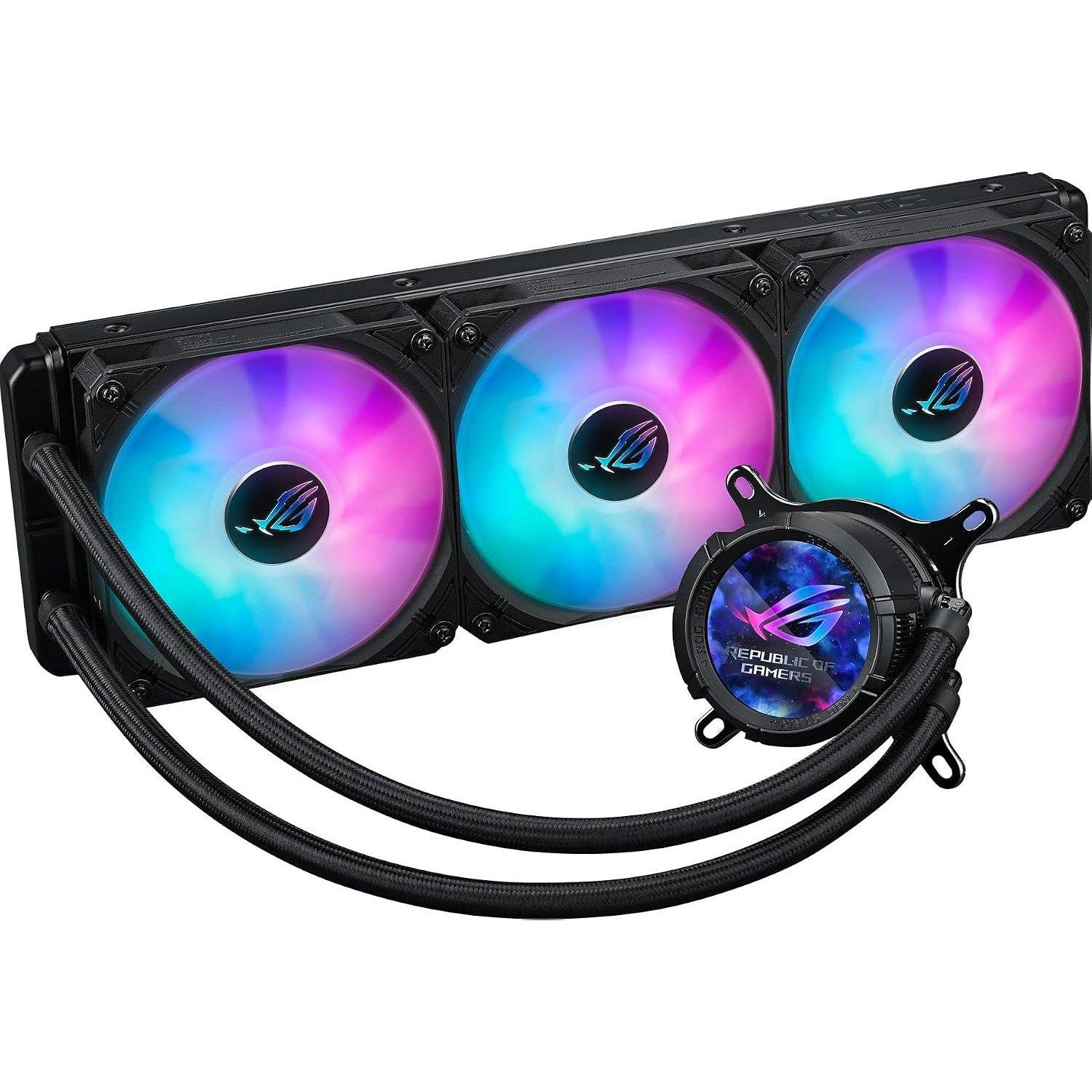 Black - ASUS - ROG Strix LC III 360 ARGB LCD 360mm AiO Liquid CPU Cooler -90RC00W1-M0UAY0 - 6