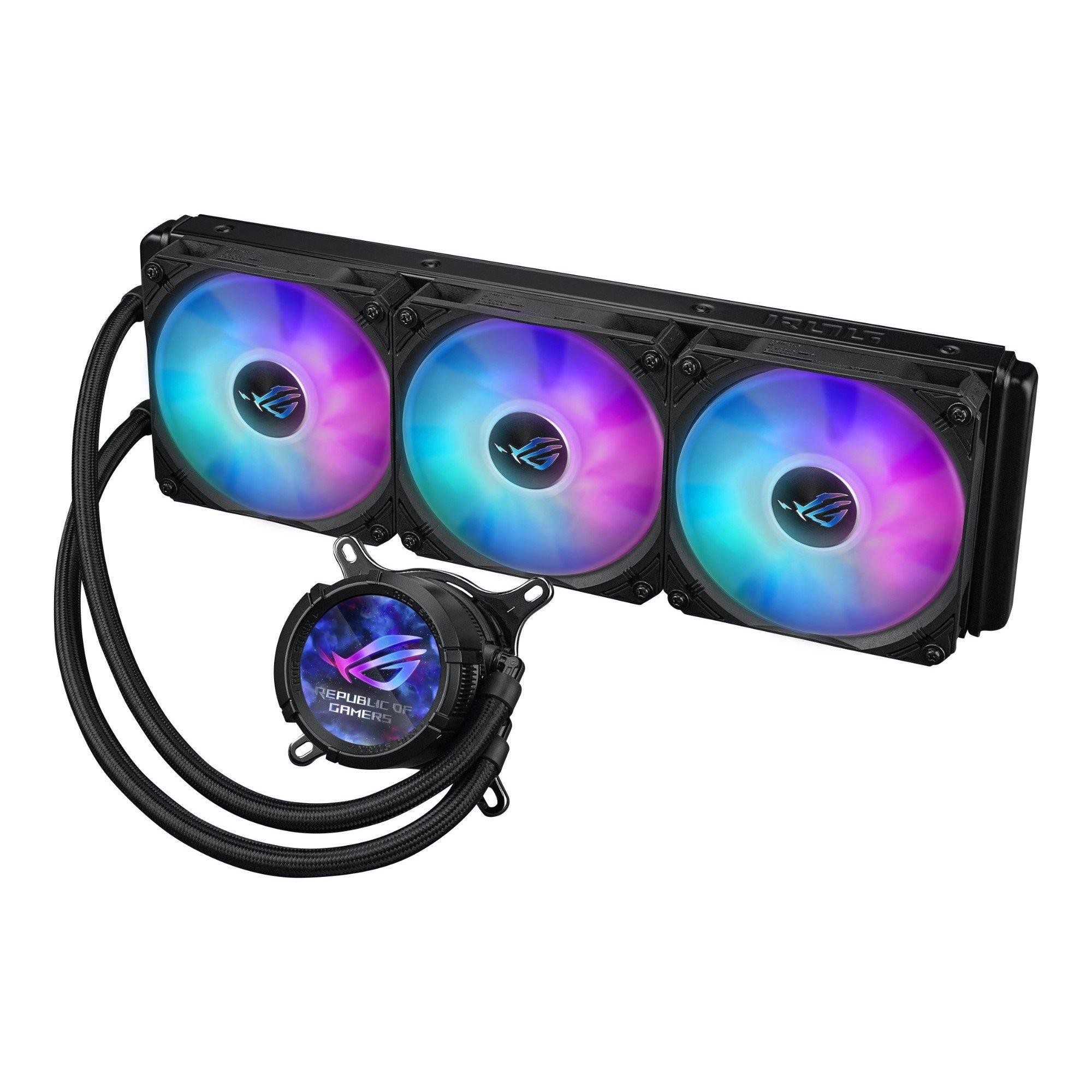 Black - ASUS - ROG Strix LC III 360 ARGB LCD 360mm AiO Liquid CPU Cooler -90RC00W1-M0UAY0 - 7