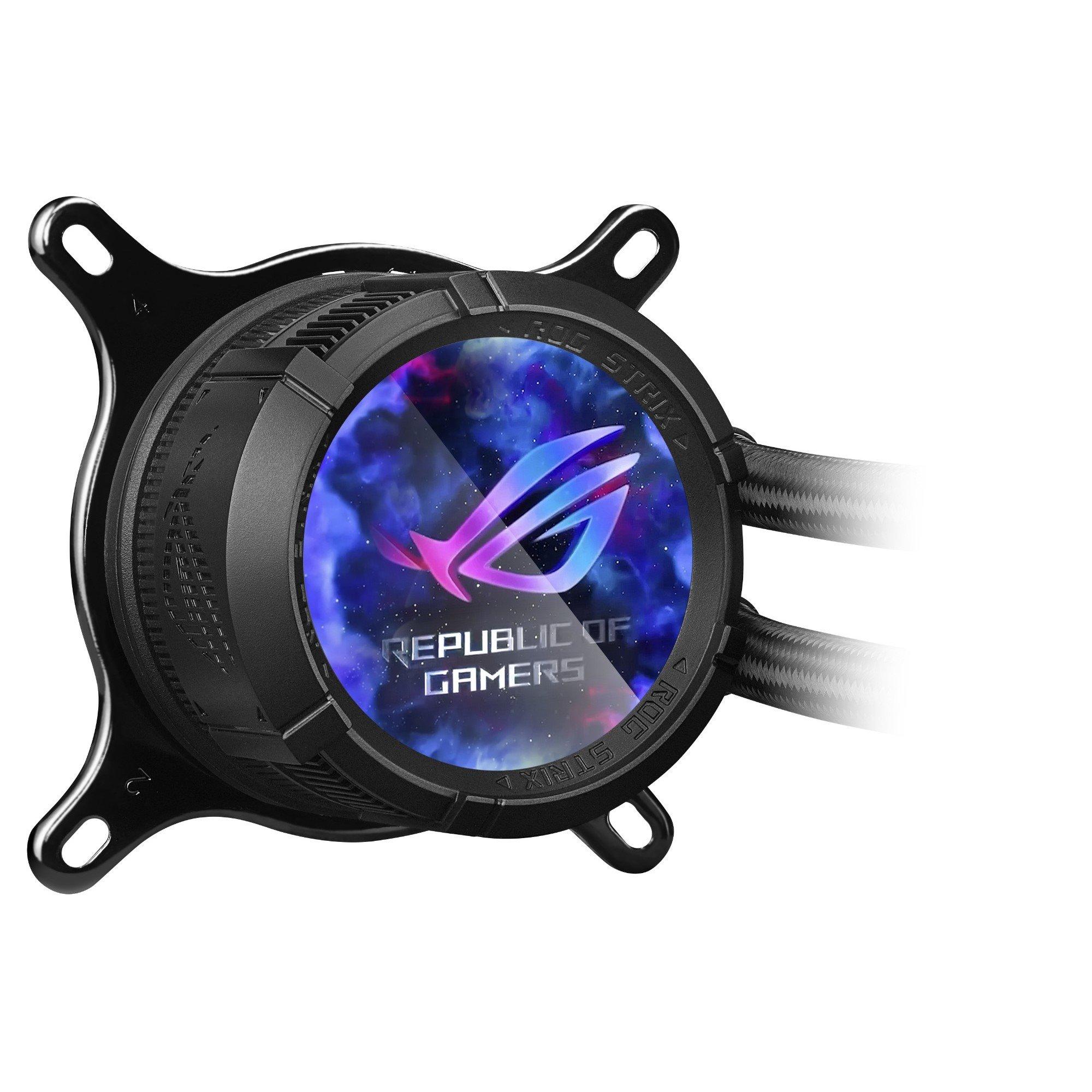 Black - ASUS - ROG Strix LC III 360 ARGB LCD 360mm AiO Liquid CPU Cooler -90RC00W1-M0UAY0 - 9
