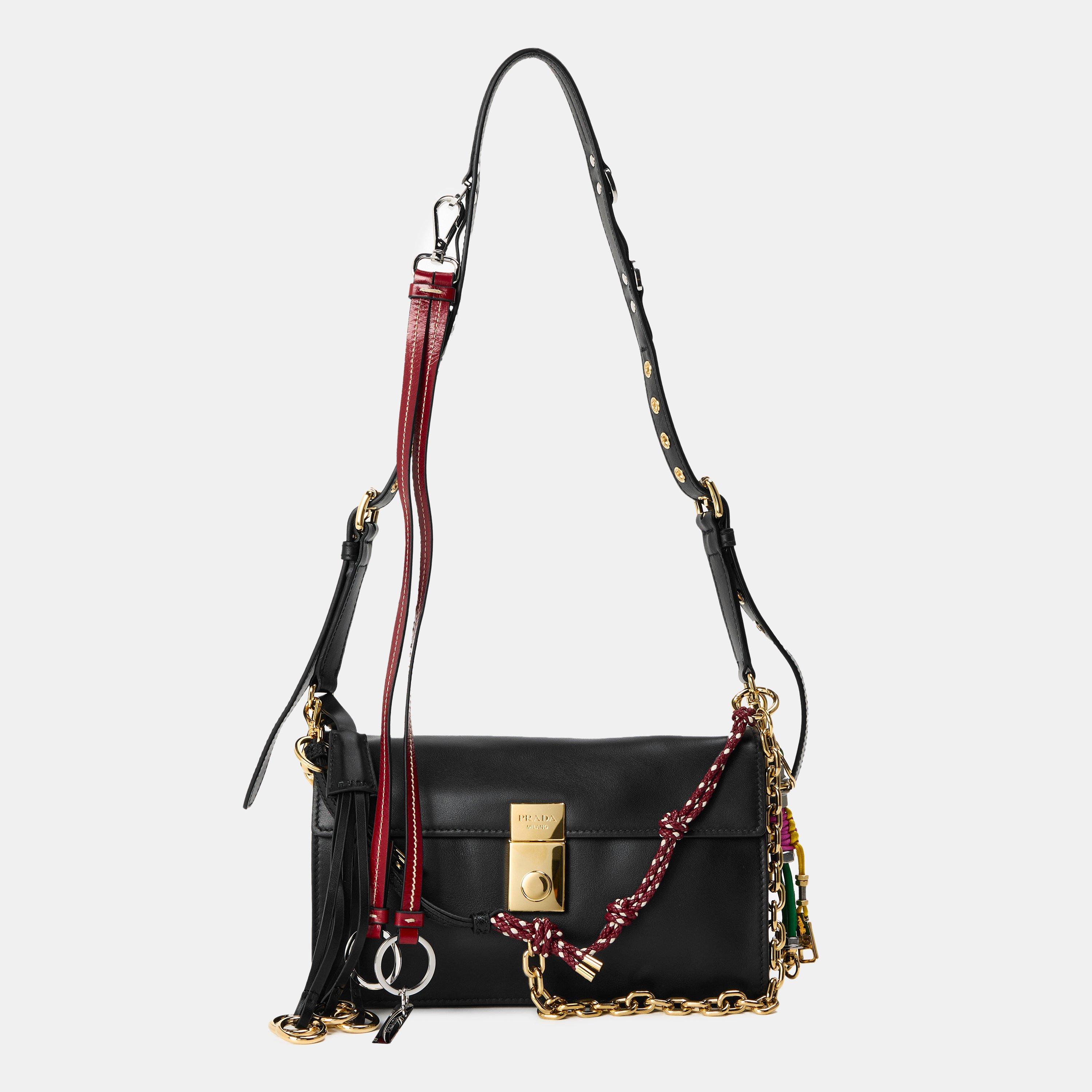 Nero - Prada - Soft Sound Small Leather Handbag - 1