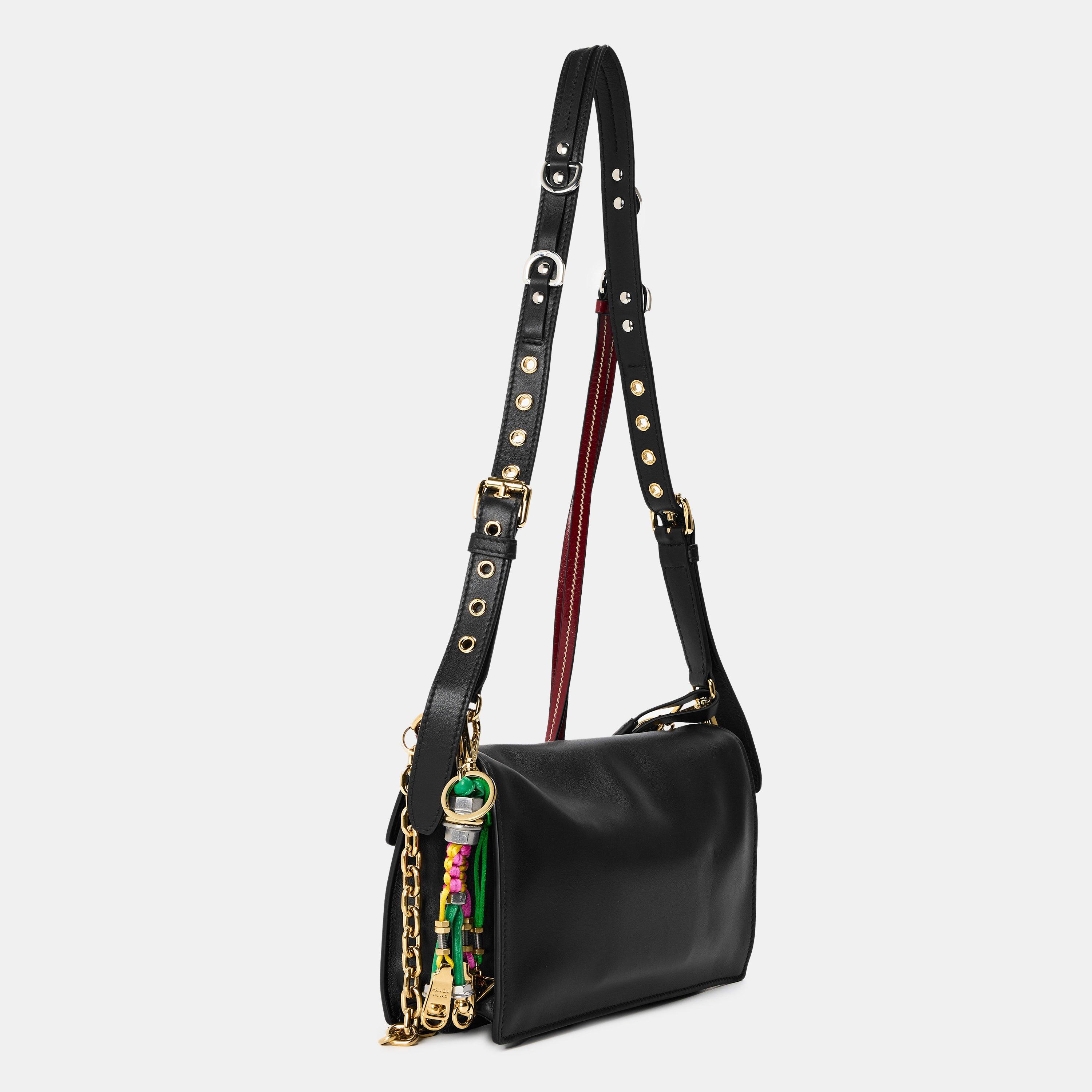 Nero - Prada - Soft Sound Small Leather Handbag - 2