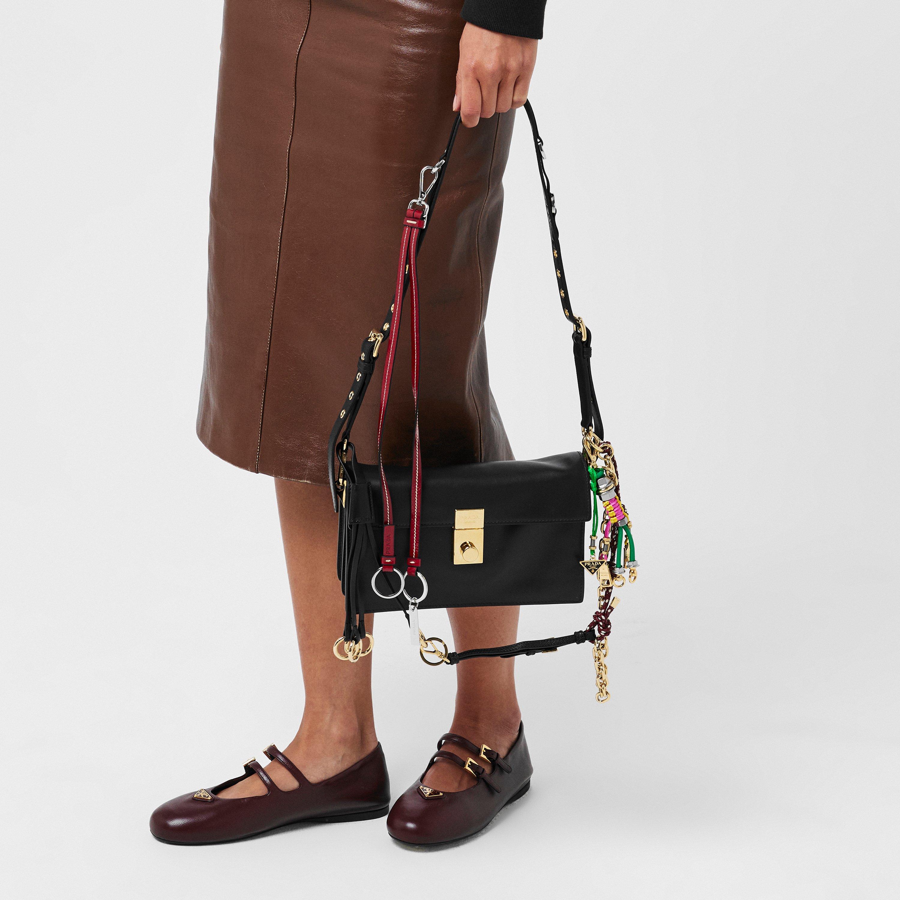 Nero - Prada - Soft Sound Small Leather Handbag - 3