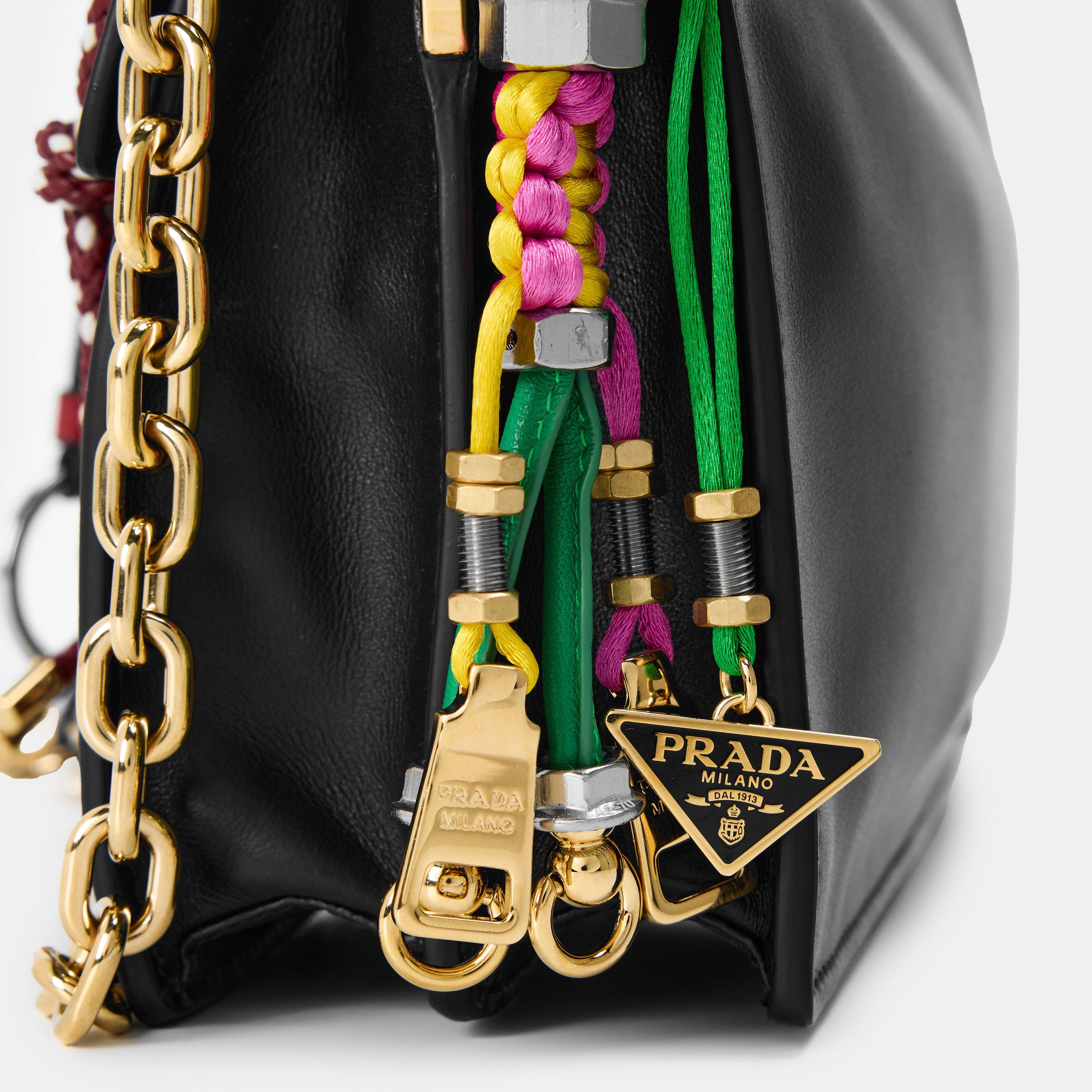 Nero - Prada - Soft Sound Small Leather Handbag - 4