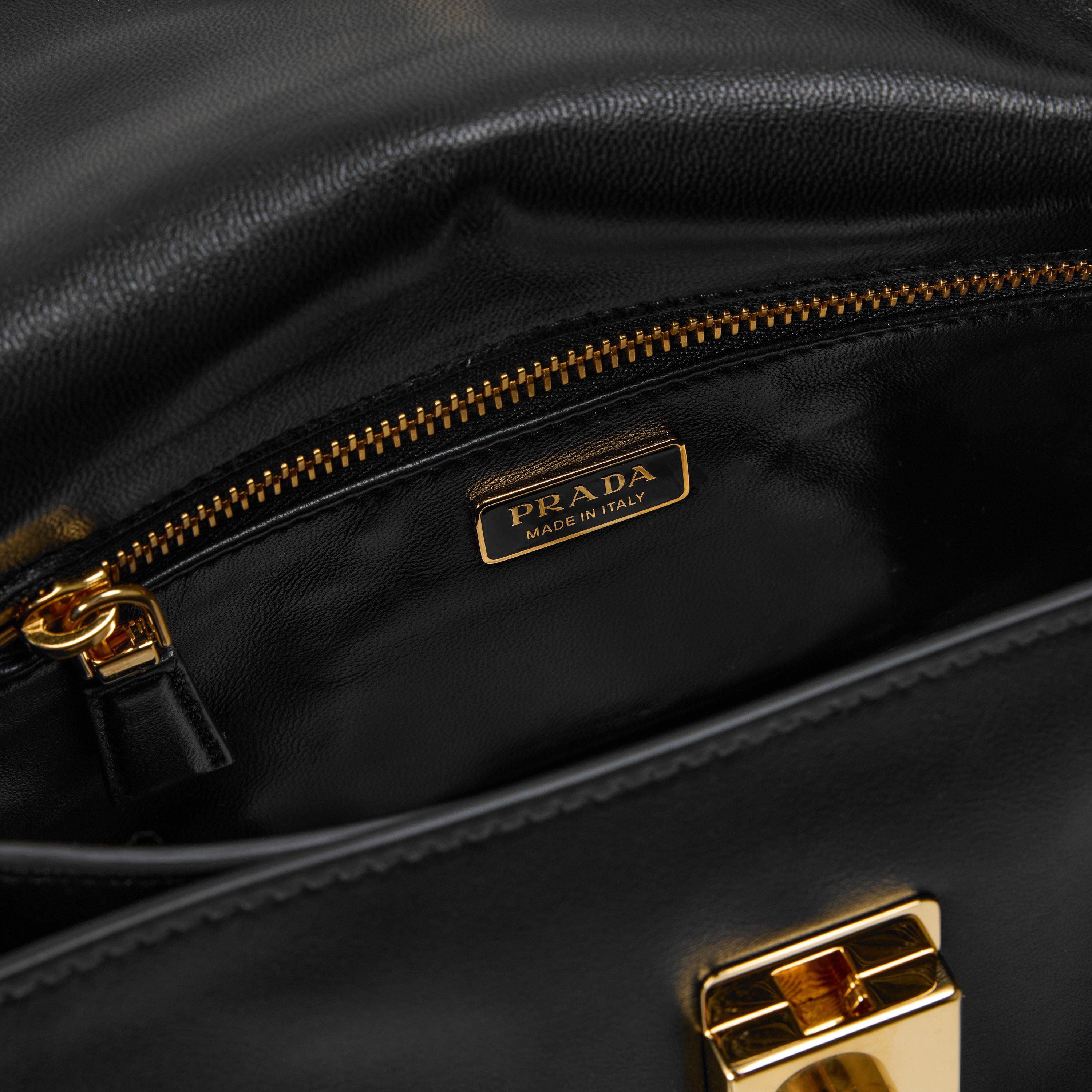 Nero - Prada - Soft Sound Small Leather Handbag - 5