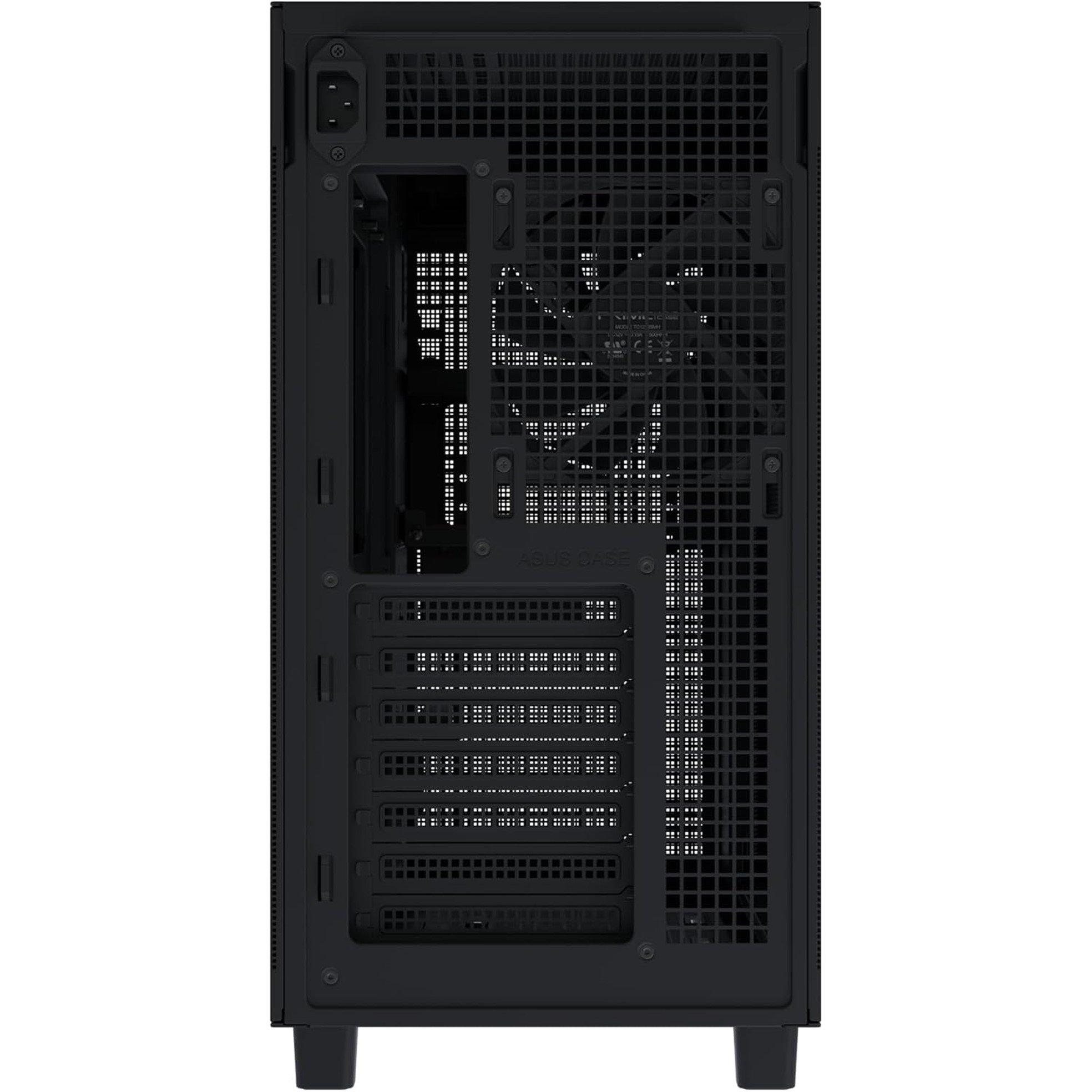 Black - ASUS - Prime AP303 Mesh ATX Mid-Tower Case - 5