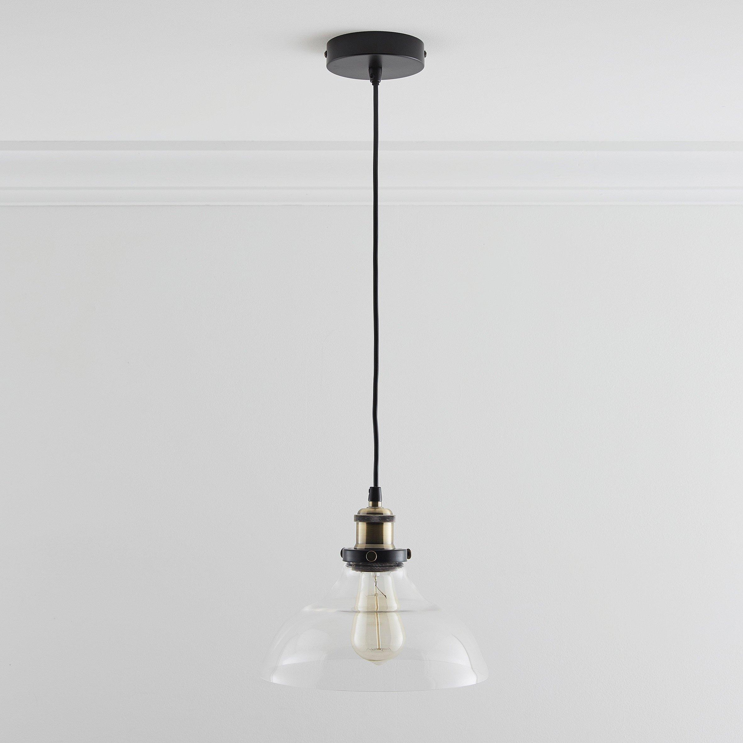 Clear - K Living - Jack One Light Hanging Clear Glass Ceiling Pendant - 1