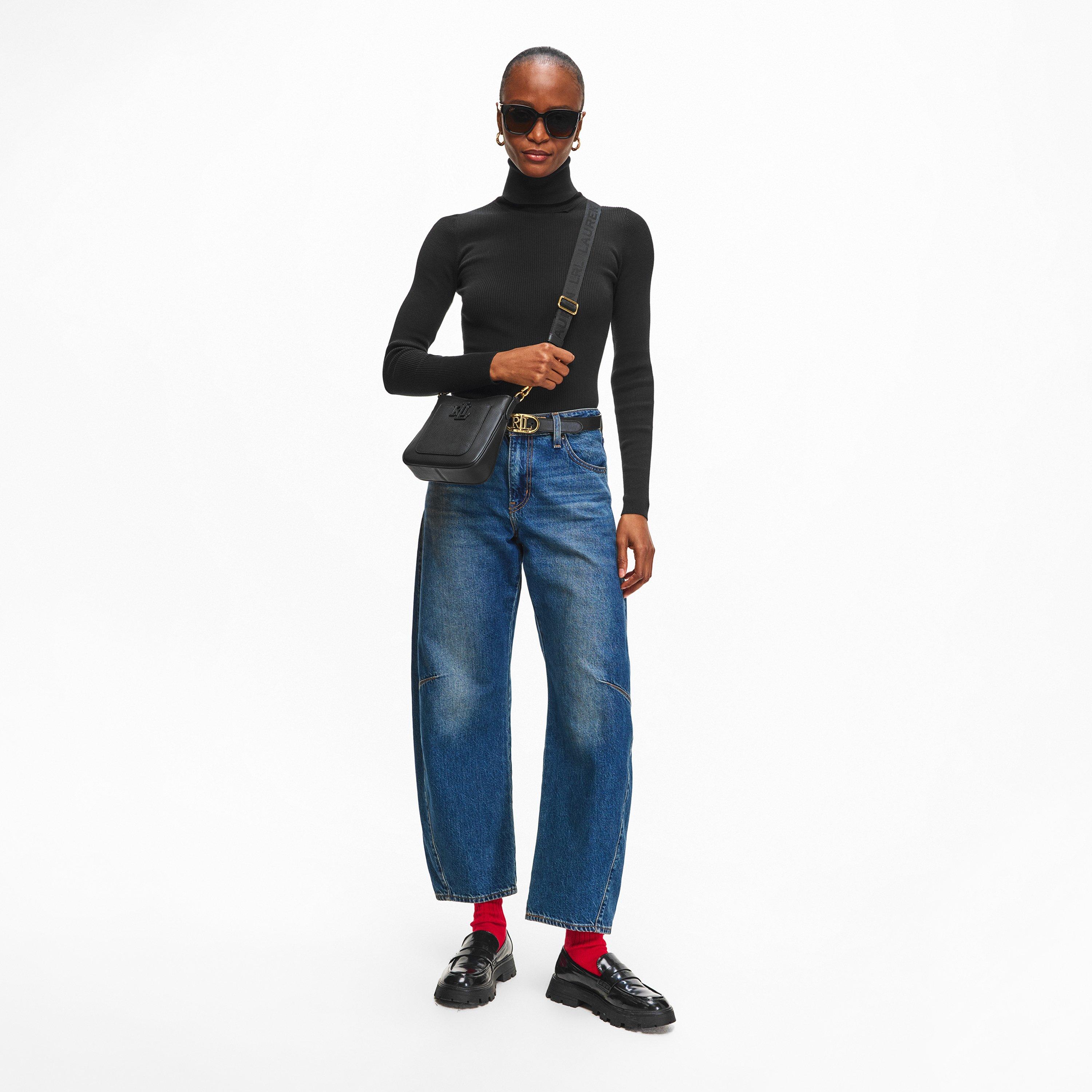 BLACK - Lauren by Ralph Lauren - Women's Real Leather Tote Bag - 6