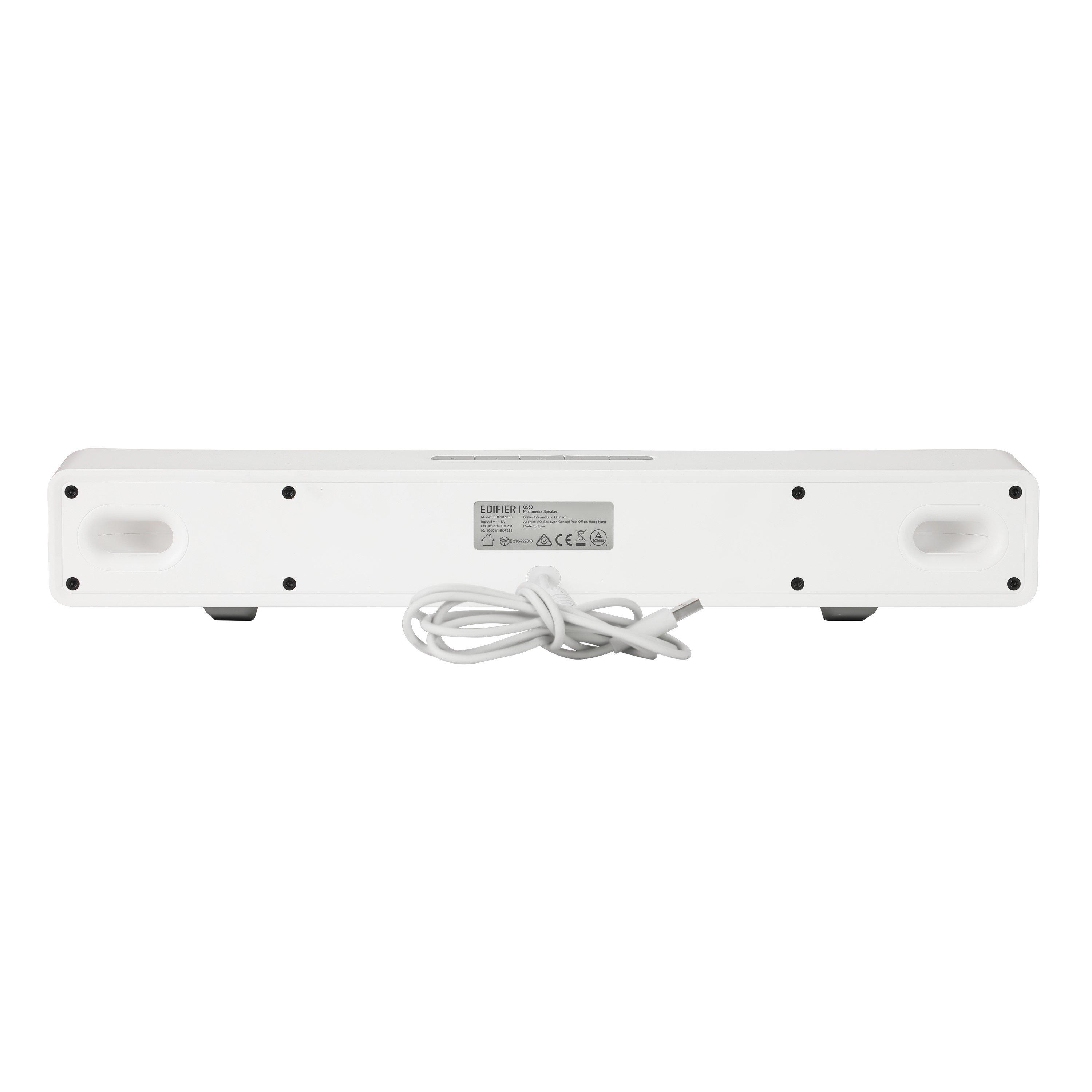 White - Edifier - Edifier QS30 USB Bluetooth Gaming Soundbar White - 6