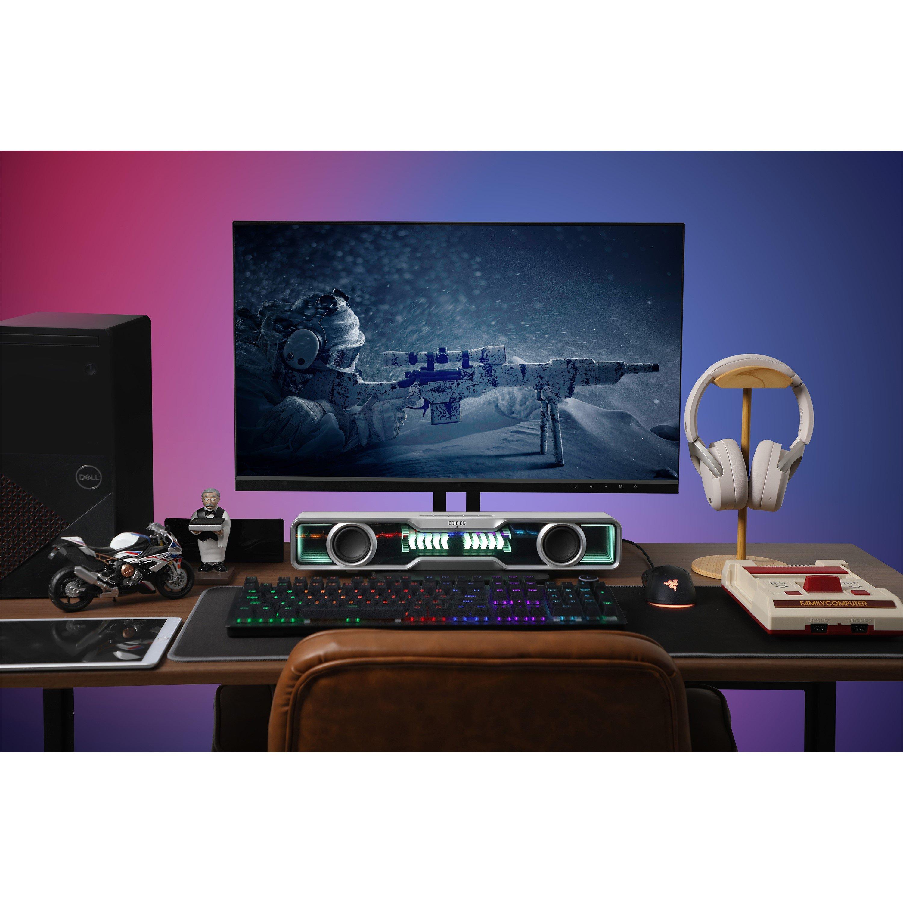 White - Edifier - Edifier QS30 USB Bluetooth Gaming Soundbar White - 7