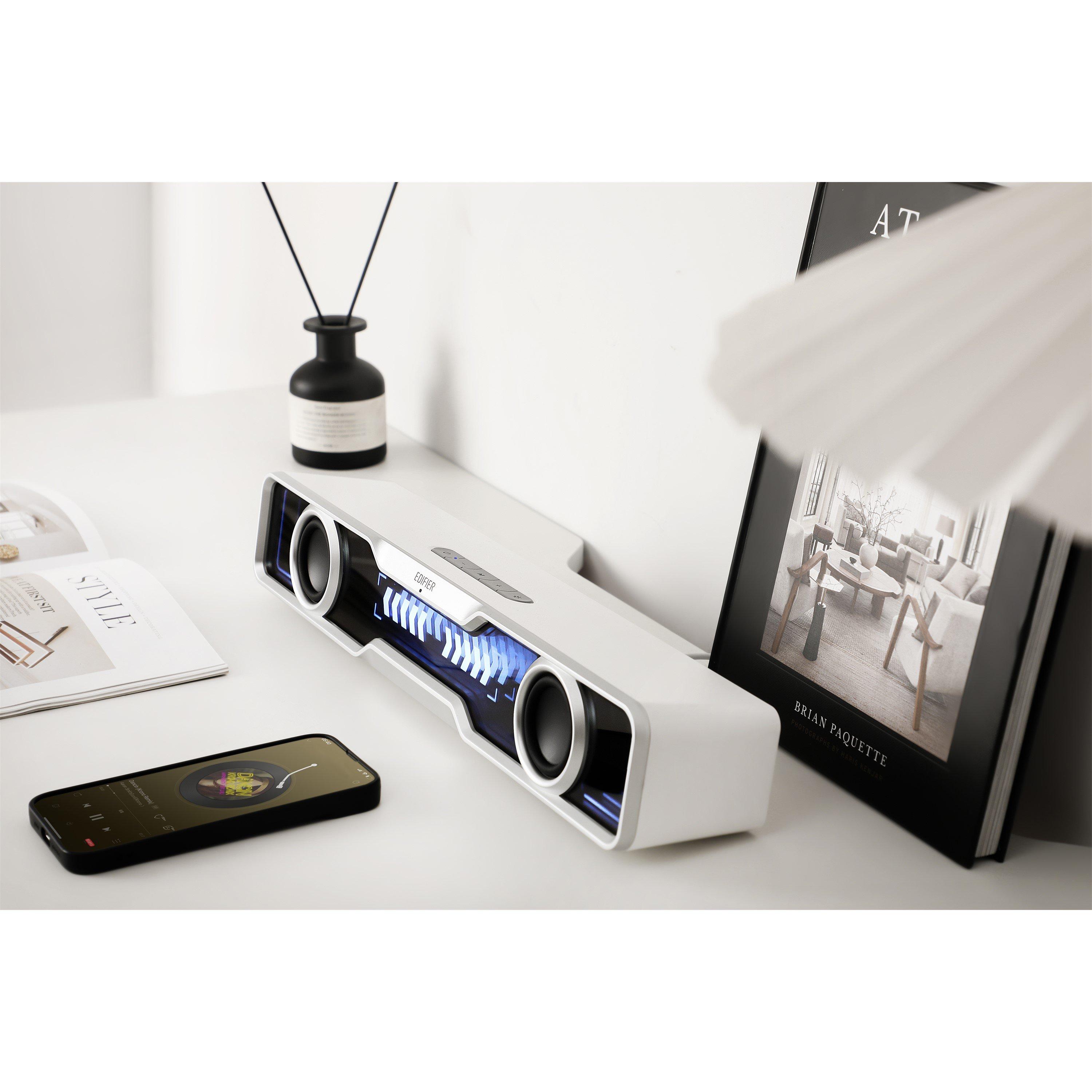 White - Edifier - Edifier QS30 USB Bluetooth Gaming Soundbar White - 8