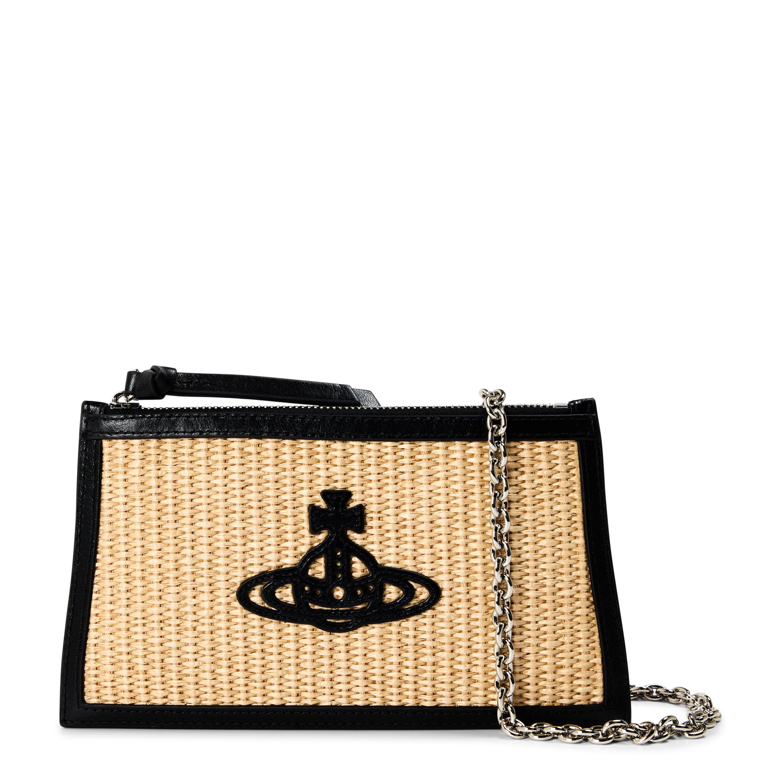Vivienne Westwood Accessories Vivienne Westwood Raffia Zip Clutch