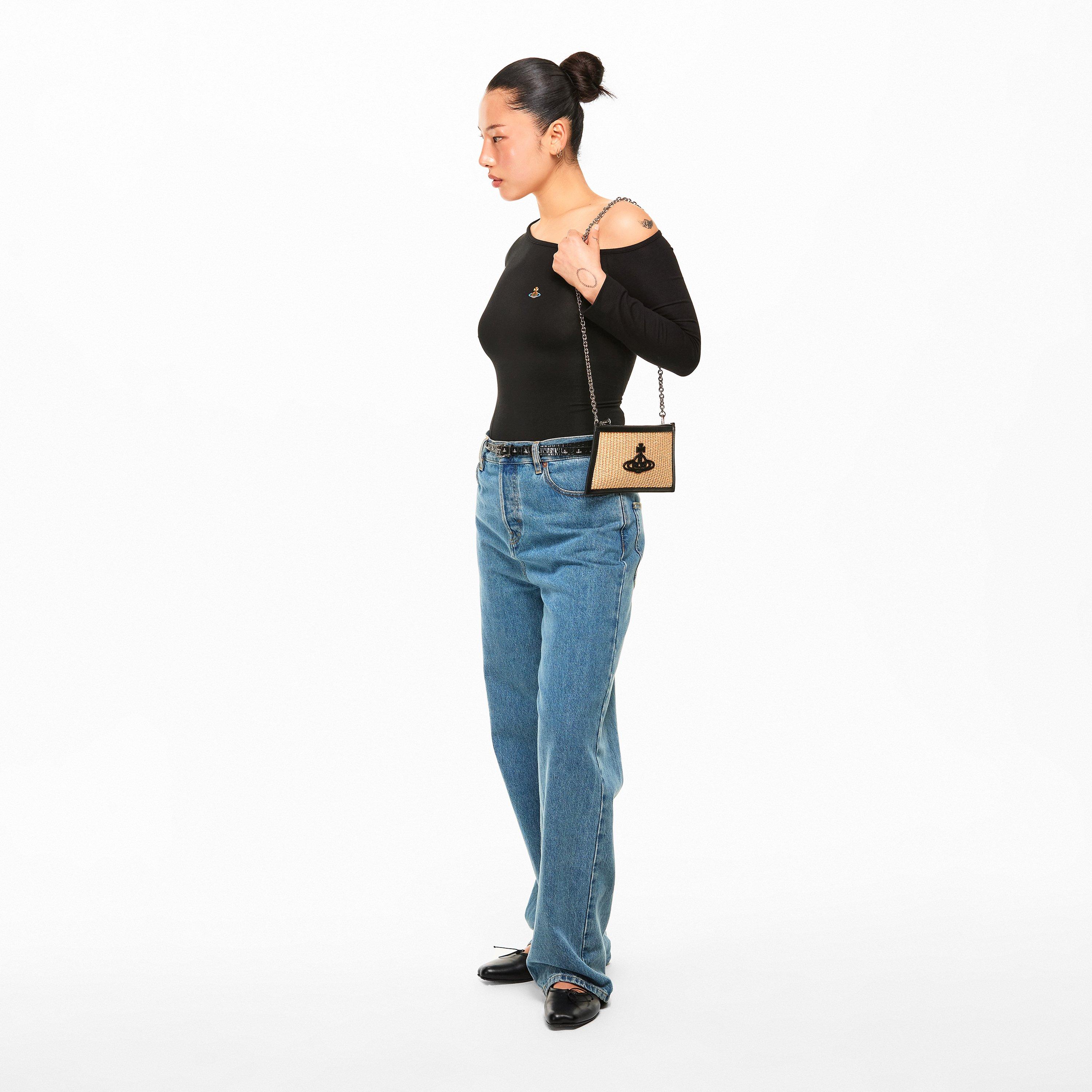 NATURAL - Vivienne Westwood - Vivienne Westwood Raffia Zip Clutch - 6