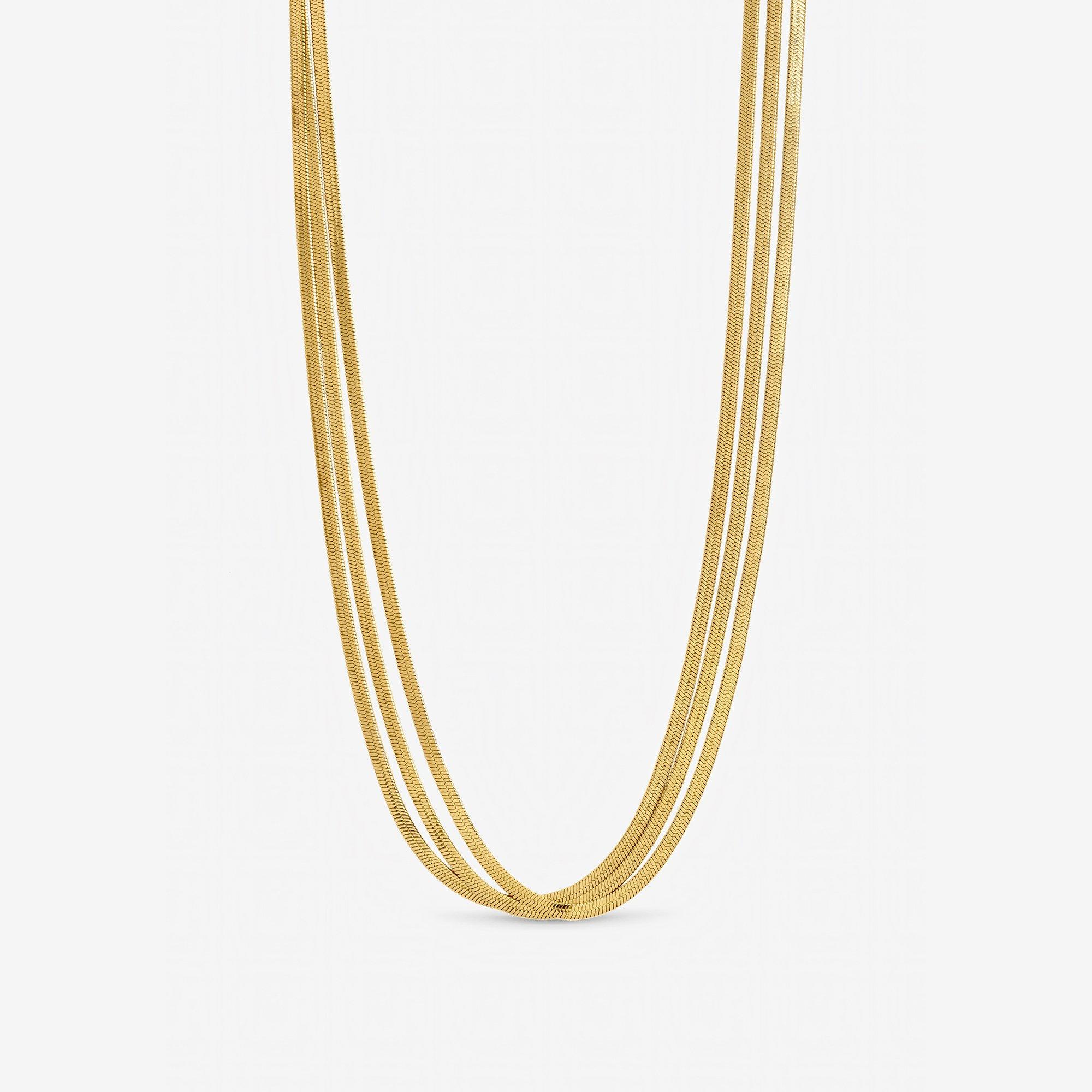 Jon Richard Women's Plated Waterproof Snake Chain Necklace Gold