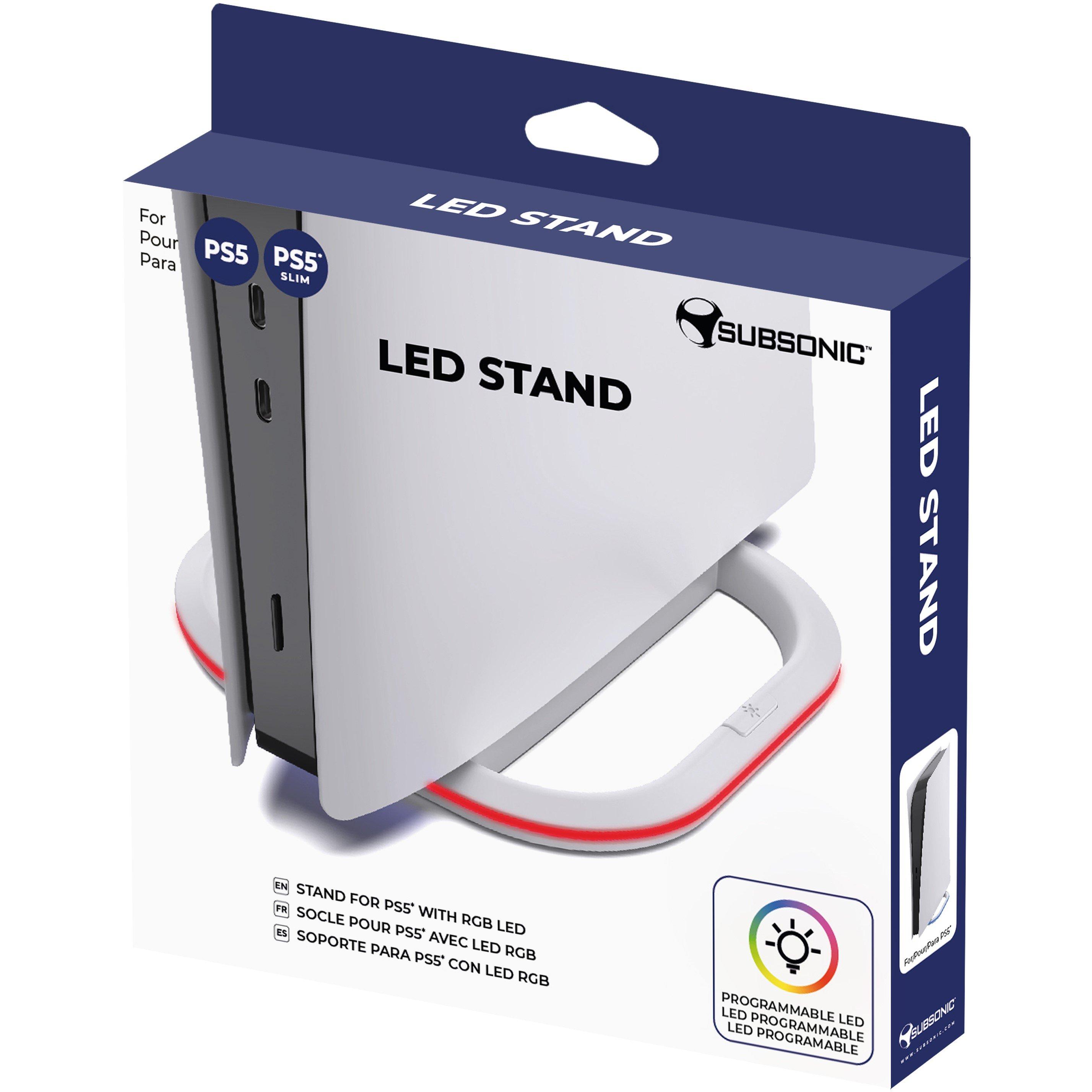 White - Subsonic - Subsonic RGB Vertical Stand For Playstation 5 PS5 - 6