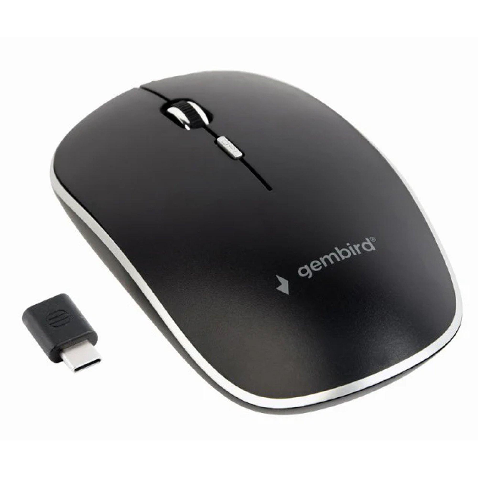 Black - Gembird - Type-C Wireless Optical PC Computer Mouse - 1