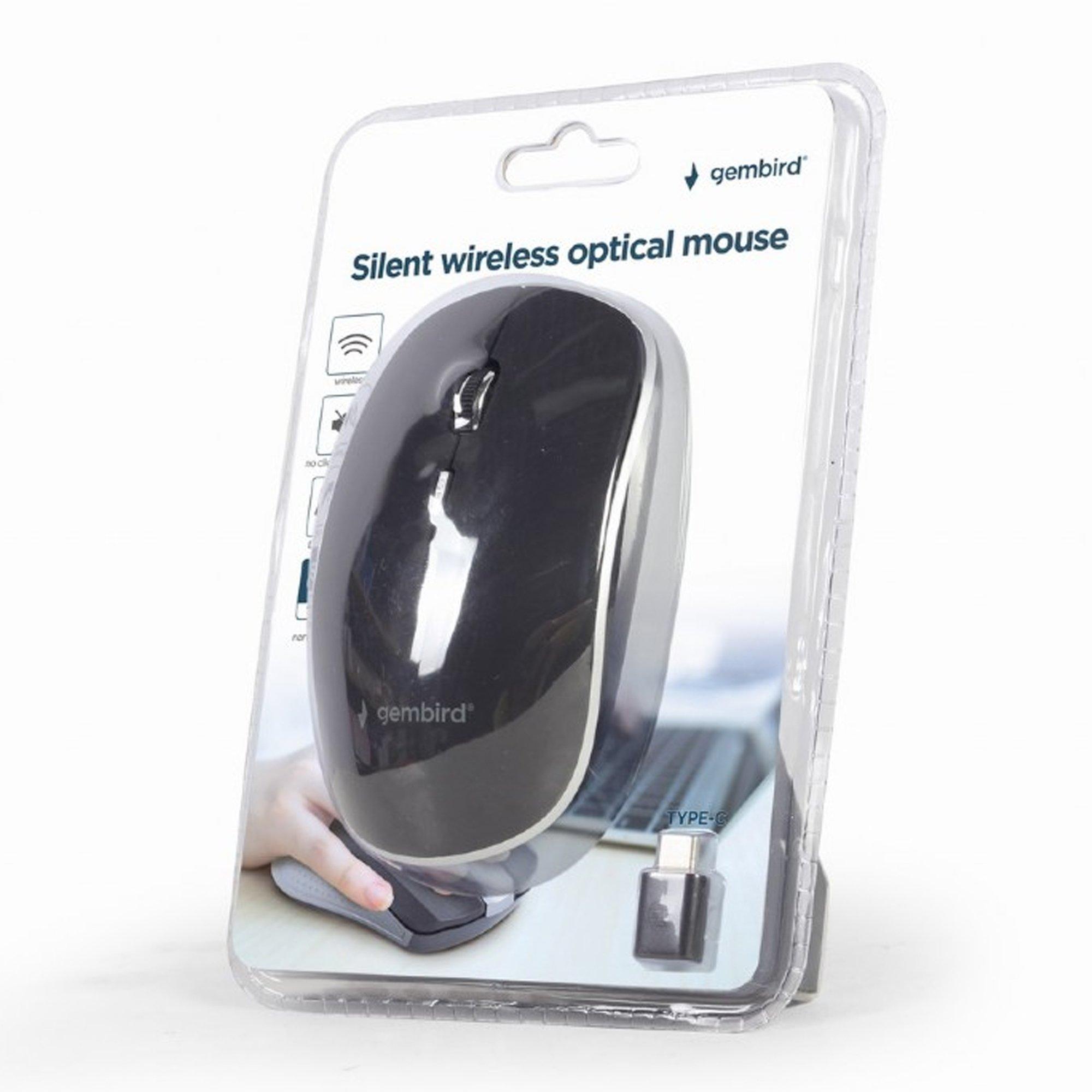 Black - Gembird - Type-C Wireless Optical PC Computer Mouse - 3