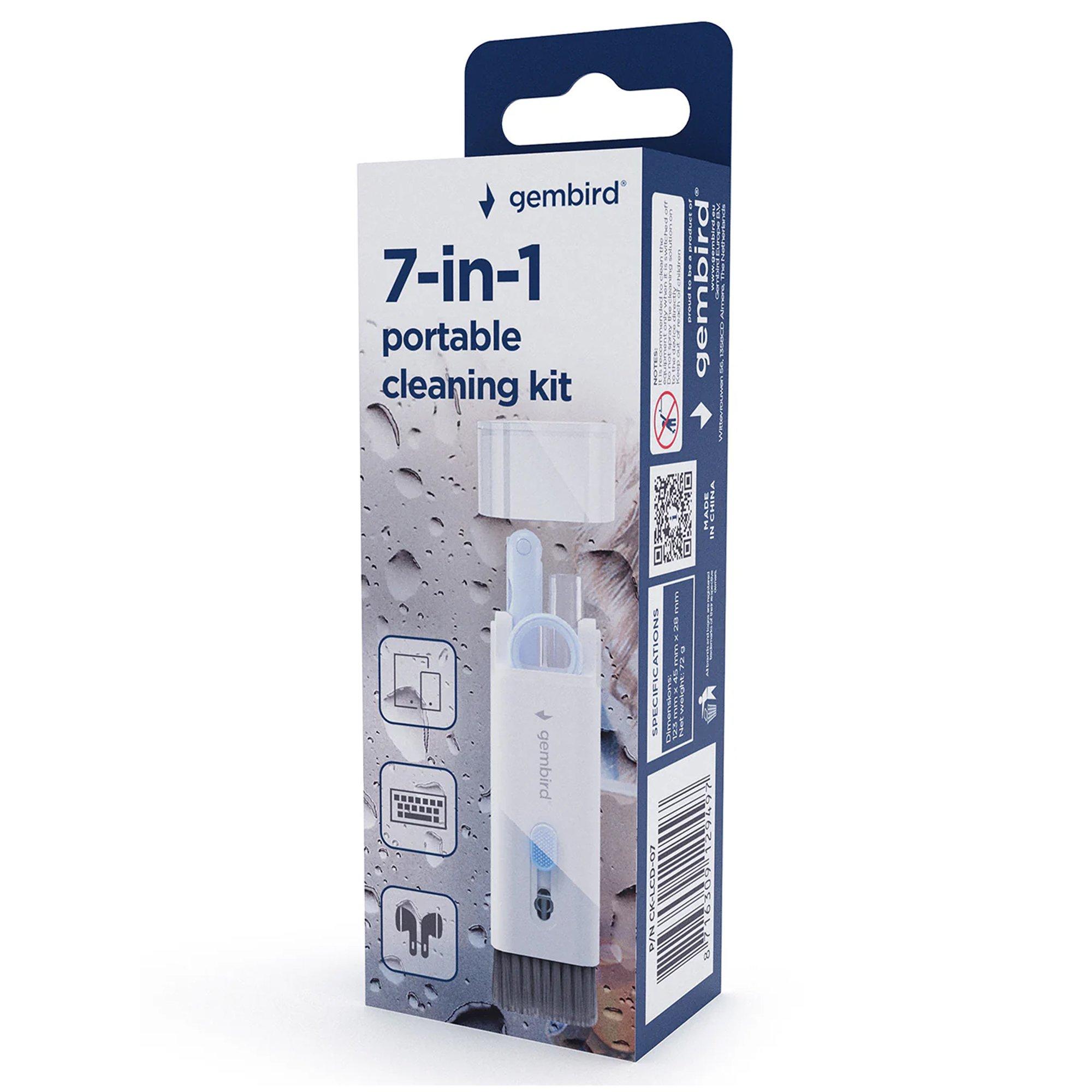 White - Gembird - Gembird 7-in-1 Universal Portable Cleaning Kit - 3
