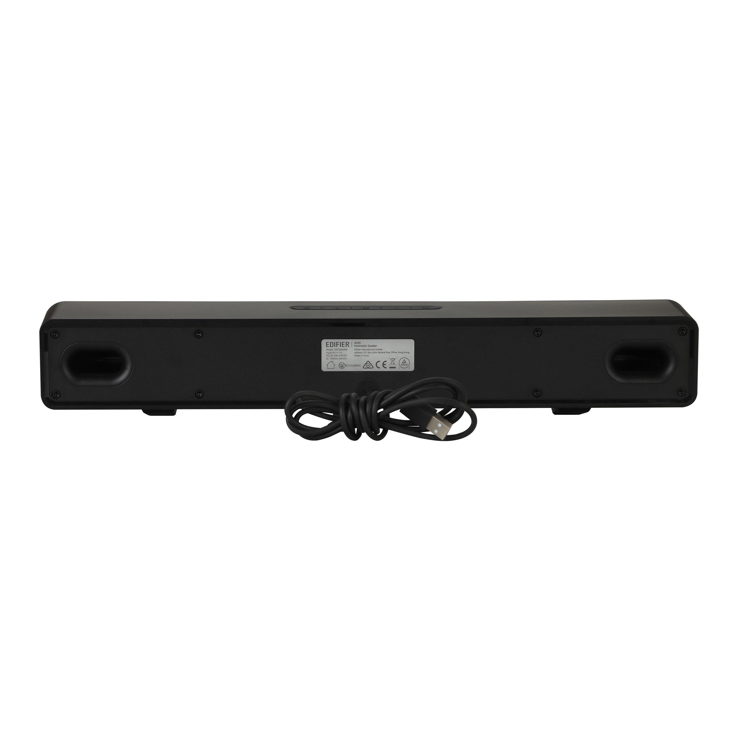 Black - Edifier - Edifier QS30 USB Bluetooth Gaming Soundbar Black - 6