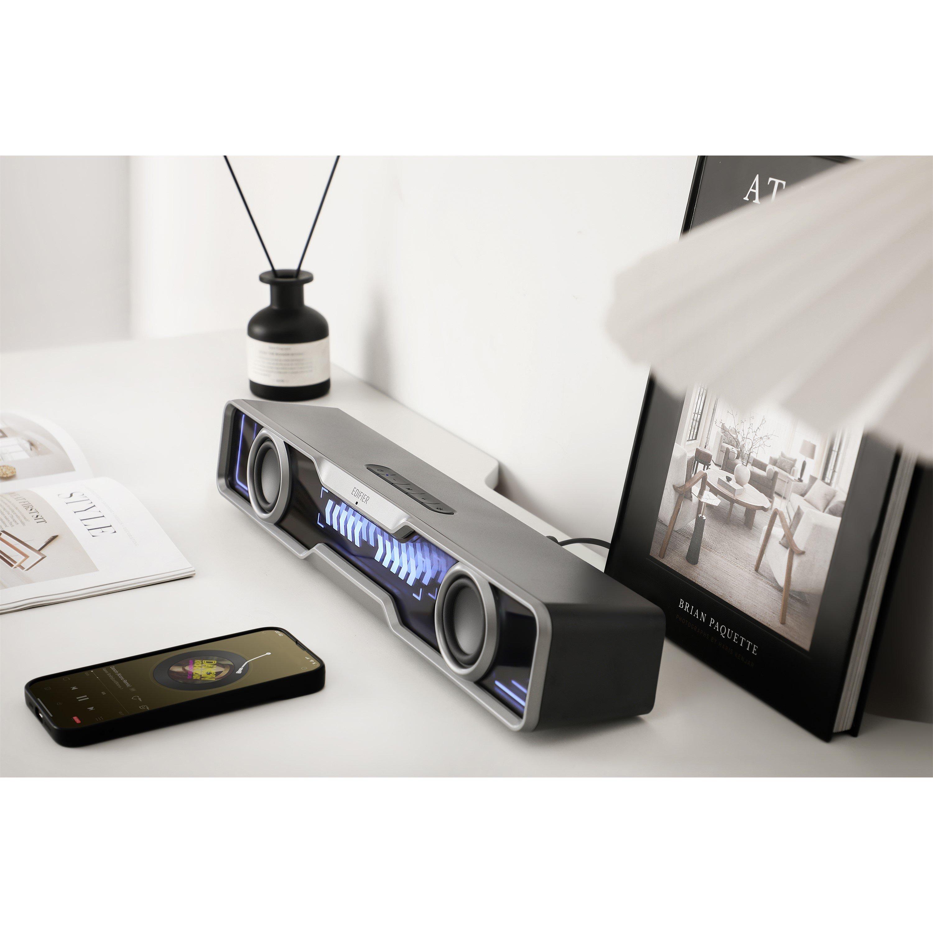 Black - Edifier - Edifier QS30 USB Bluetooth Gaming Soundbar Black - 8