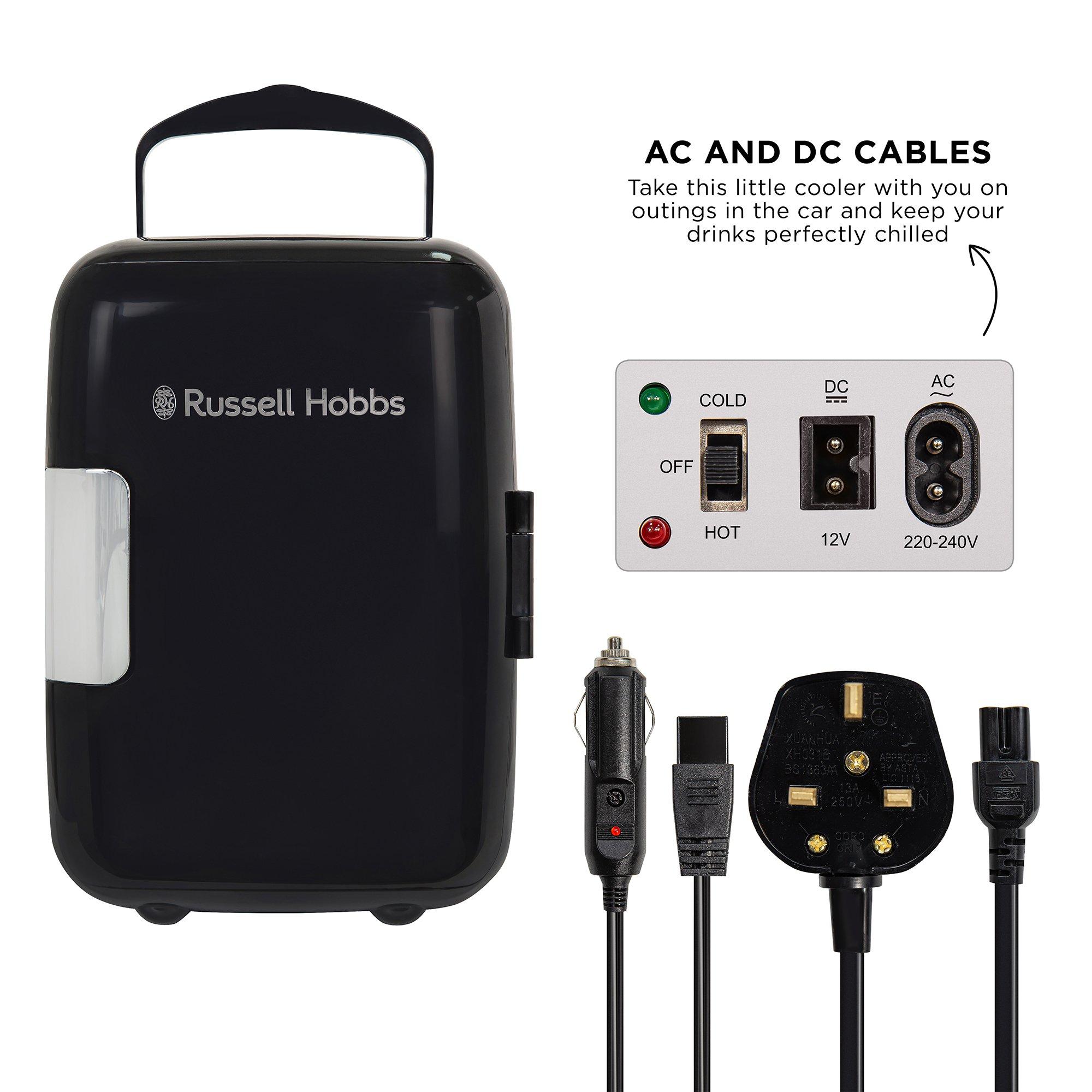 Black - Russell Hobbs - RH4CLR1001B 4L Mini Compact Cooler - 9