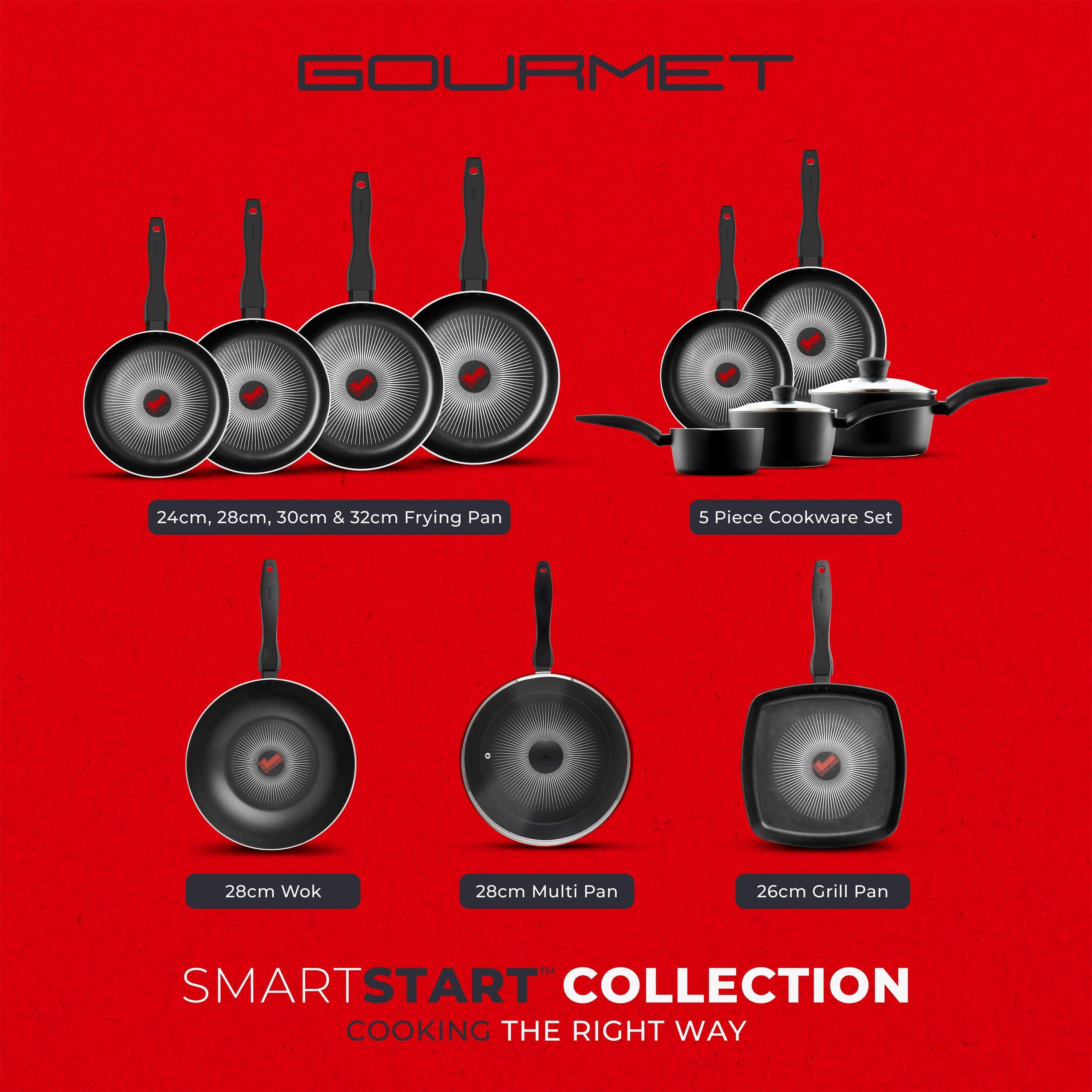 Black - Tower - Smart Start Gourmet 5pc Cookware Set - 11