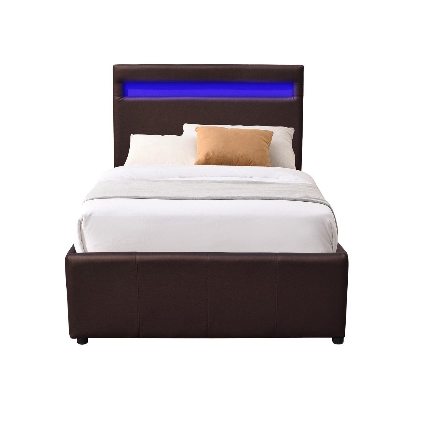 Ottoman With LED Headboard and Mattress