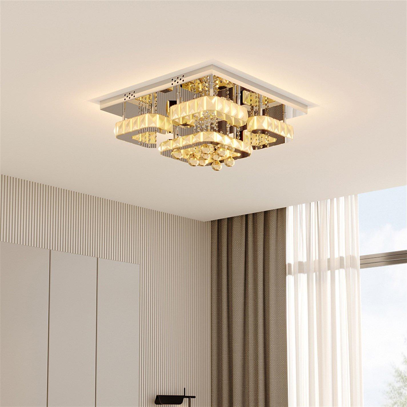 White - Kabinet UK - 5-Square Overlap Adjustable LED Ceiling Light - 1