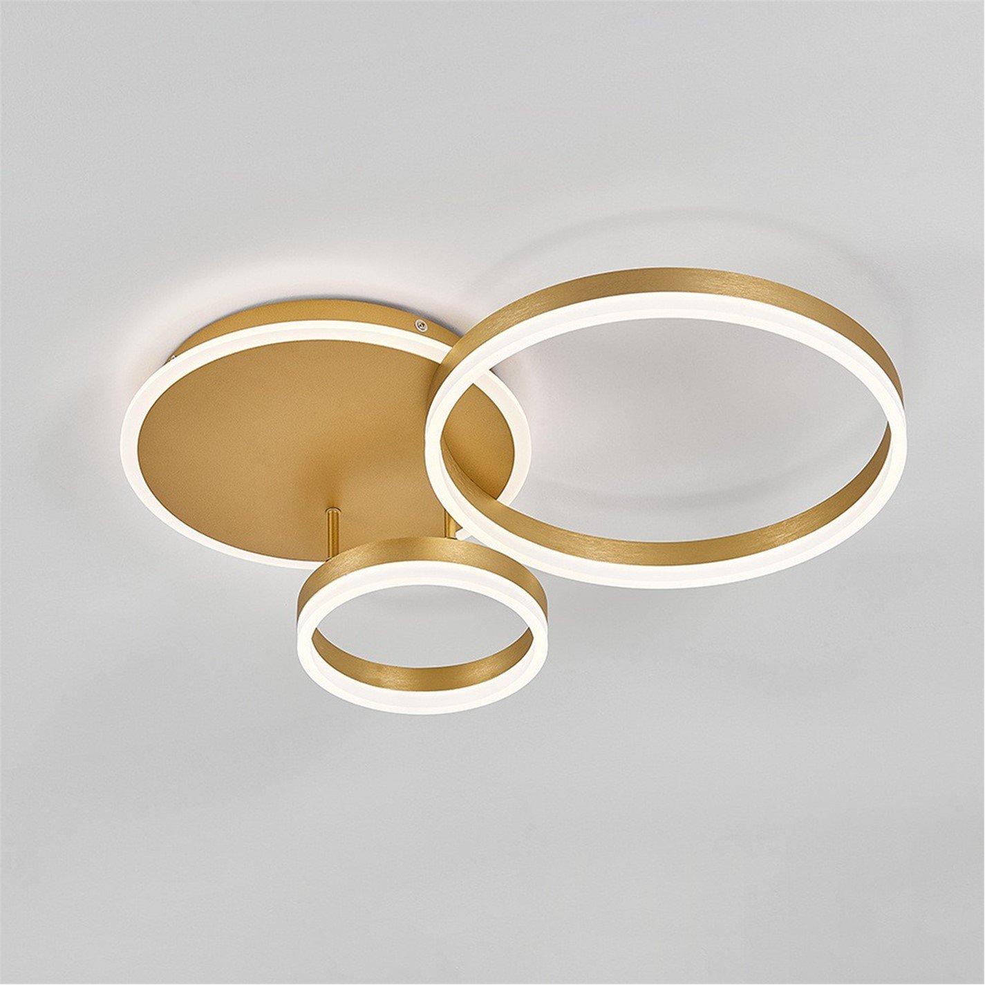 Gold - Kabinet UK - 3-Round Overlap Adjustable LED Ceiling Light - 1