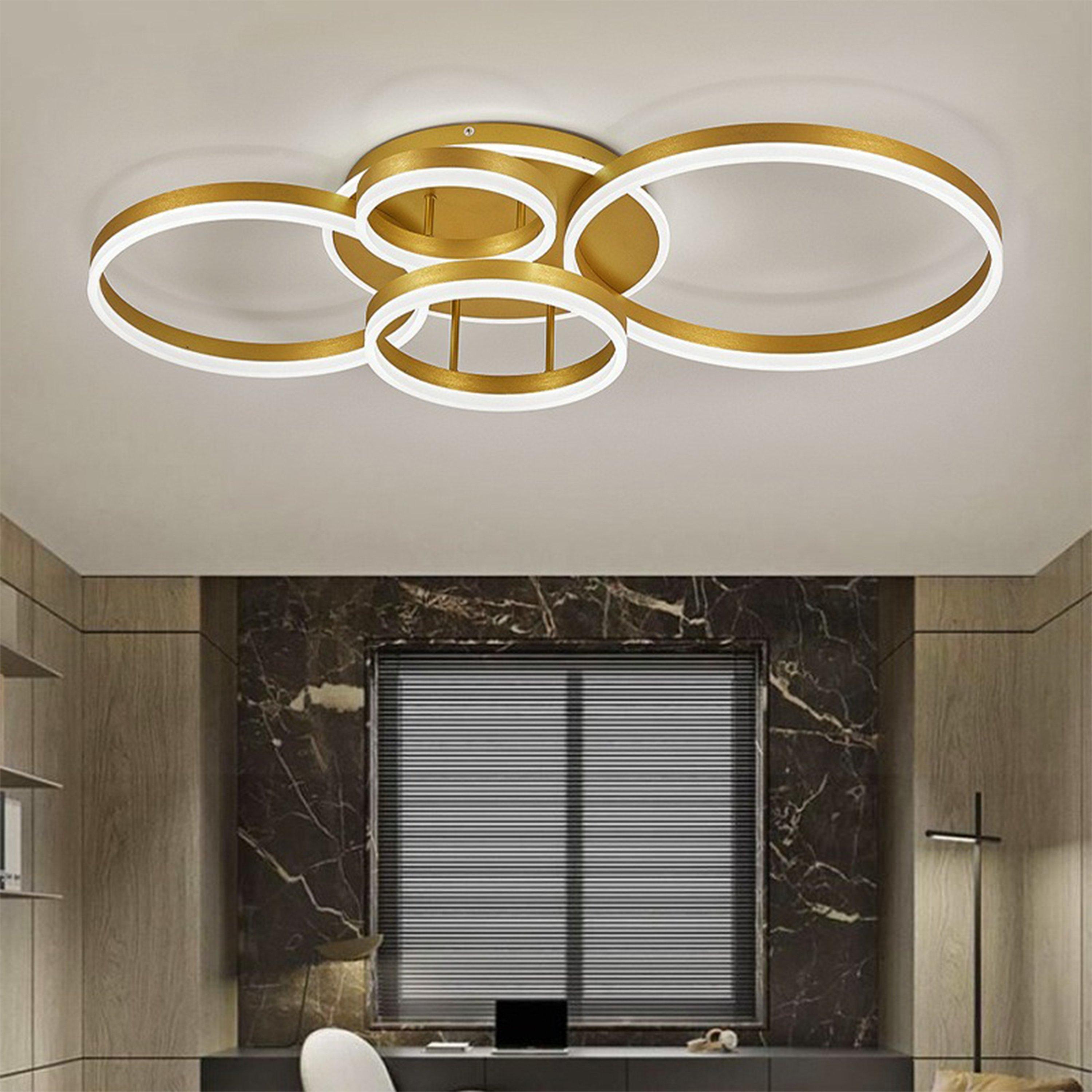 Gold - Kabinet UK - 5-Round Overlap Adjustable LED Ceiling Light - 1