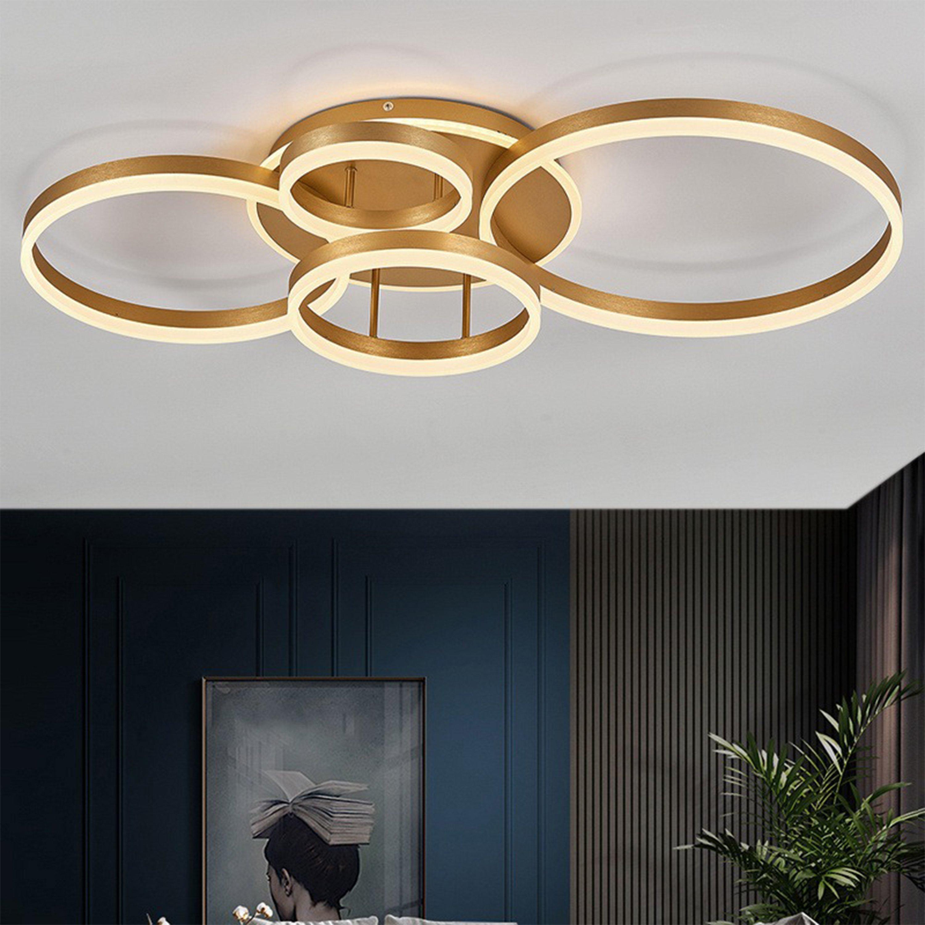 Gold - Kabinet UK - 5-Round Overlap Adjustable LED Ceiling Light - 2