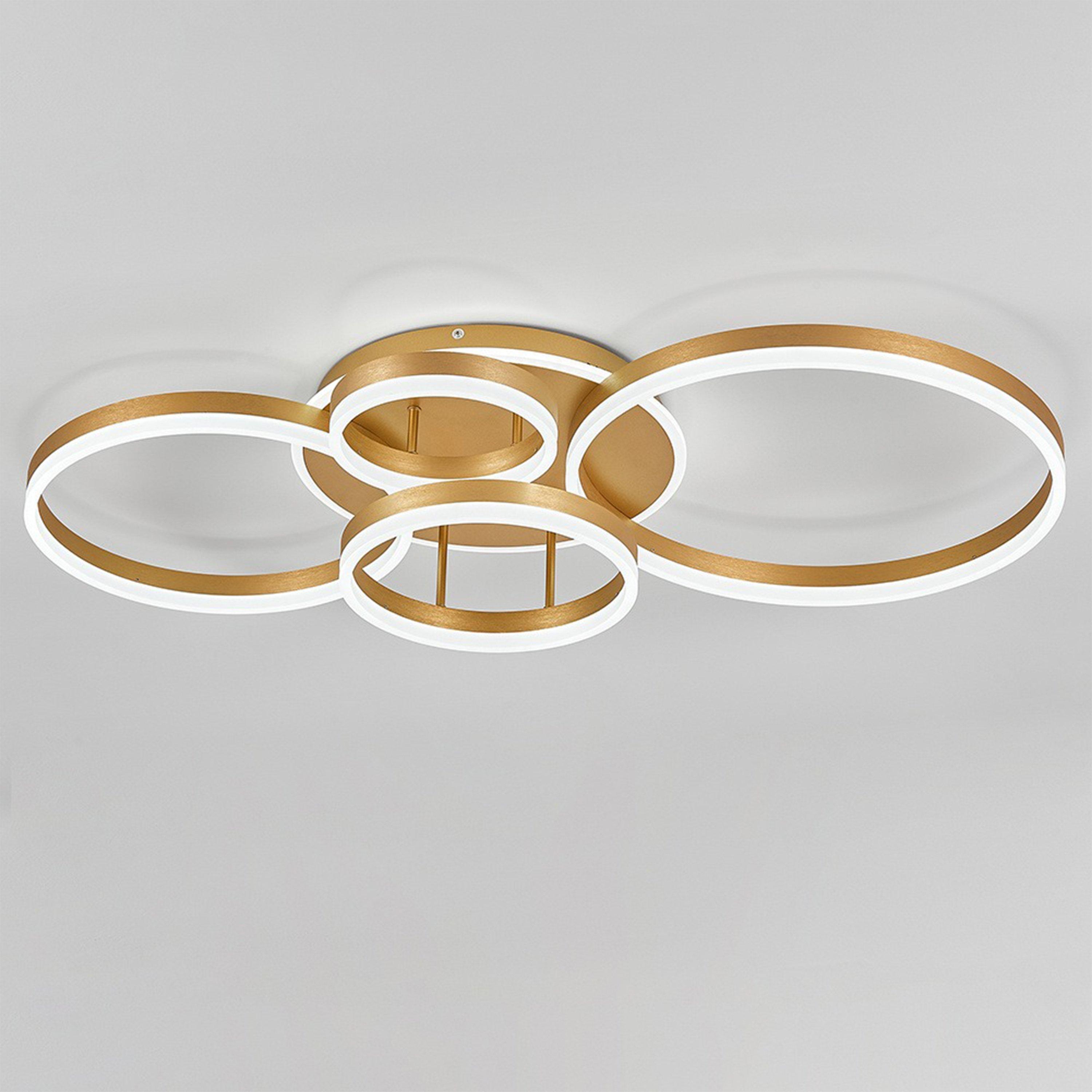Gold - Kabinet UK - 5-Round Overlap Adjustable LED Ceiling Light - 3