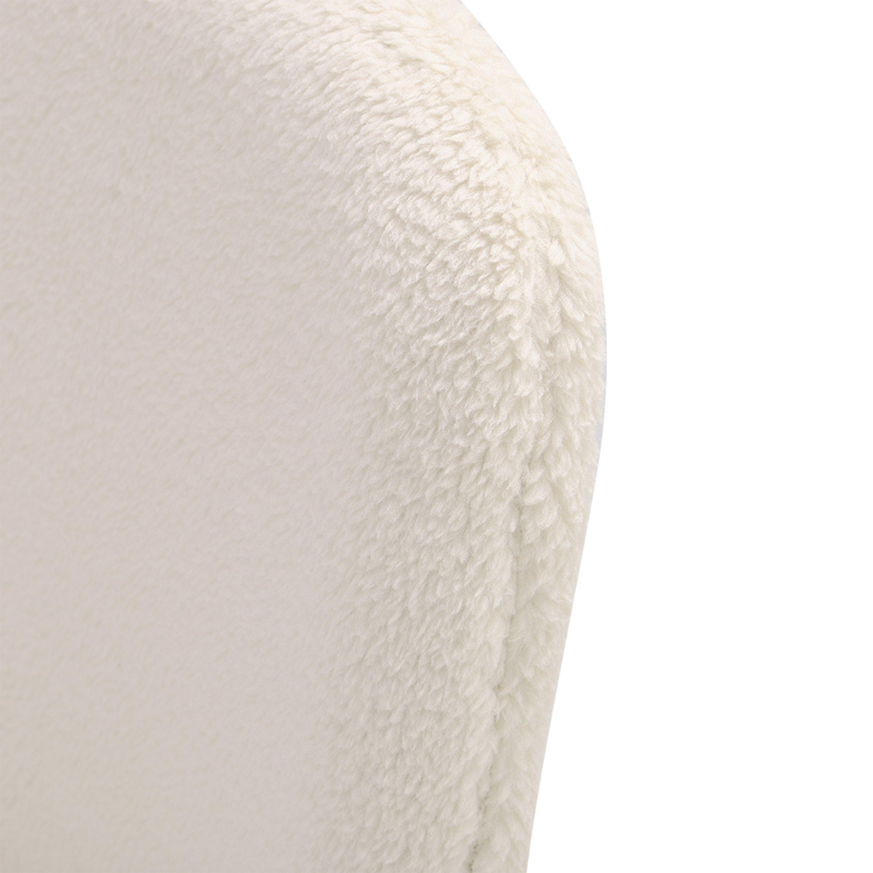 Beige - Kabinet UK - Plush Swivel Office Chair - 9