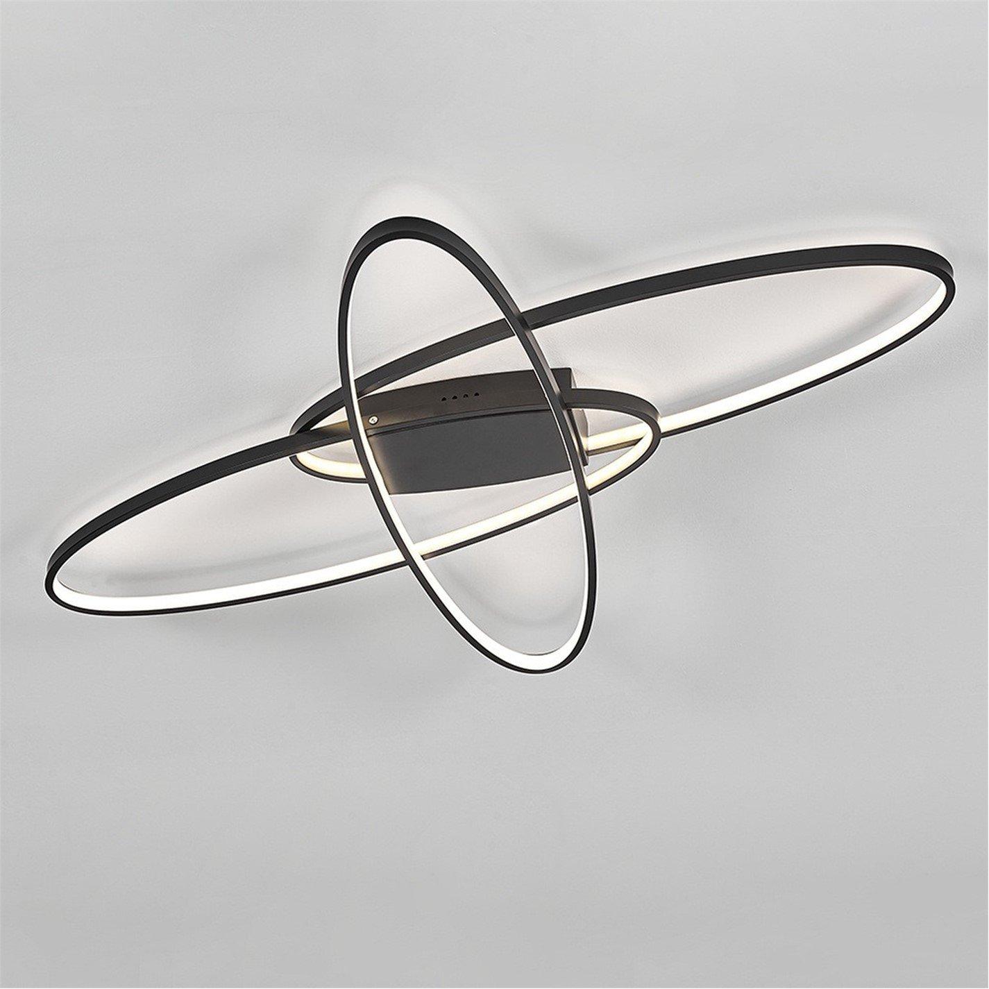 Black - Kabinet UK - 3-Oval Overlap Adjustable LED Ceiling Light - 4