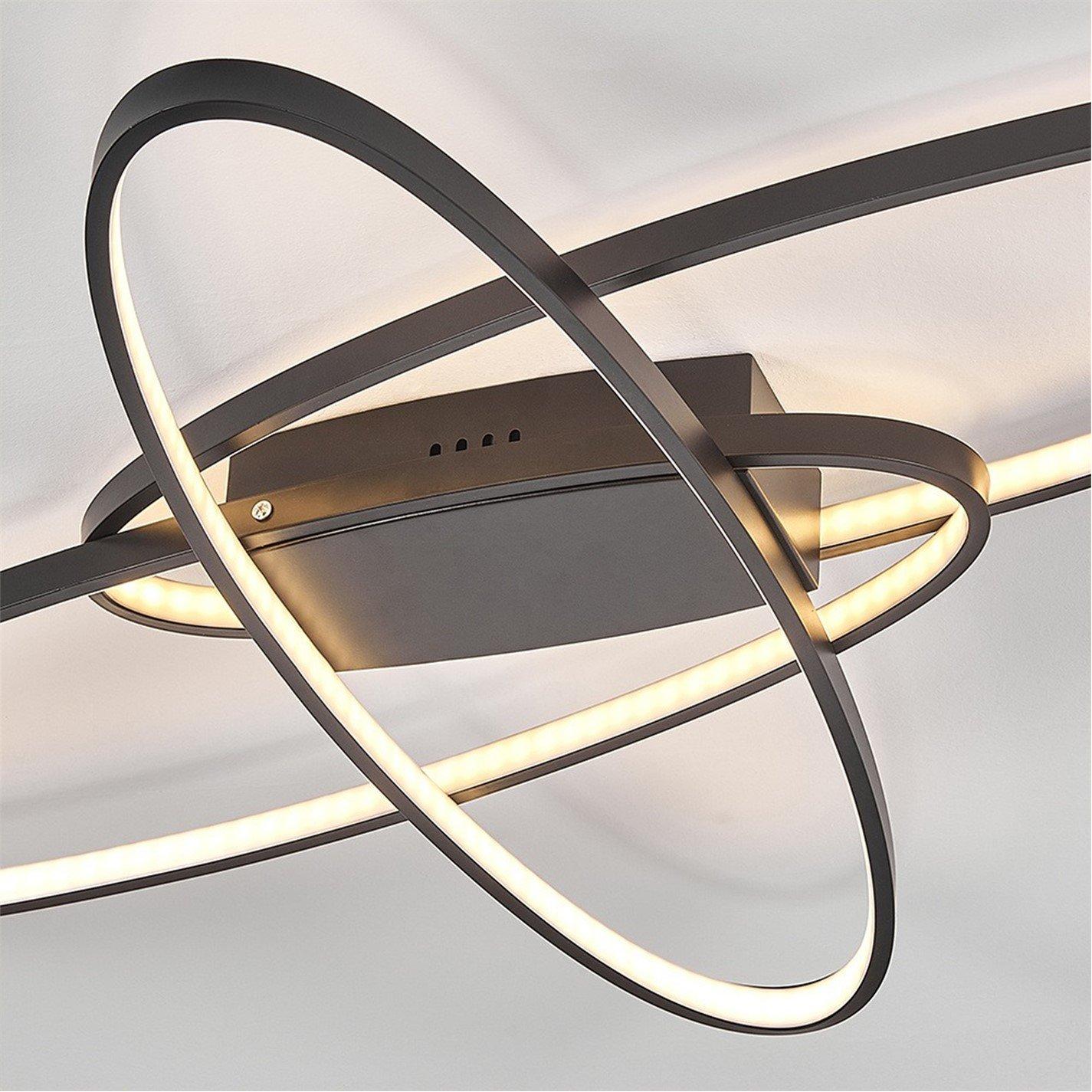 Black - Kabinet UK - 3-Oval Overlap Adjustable LED Ceiling Light - 5