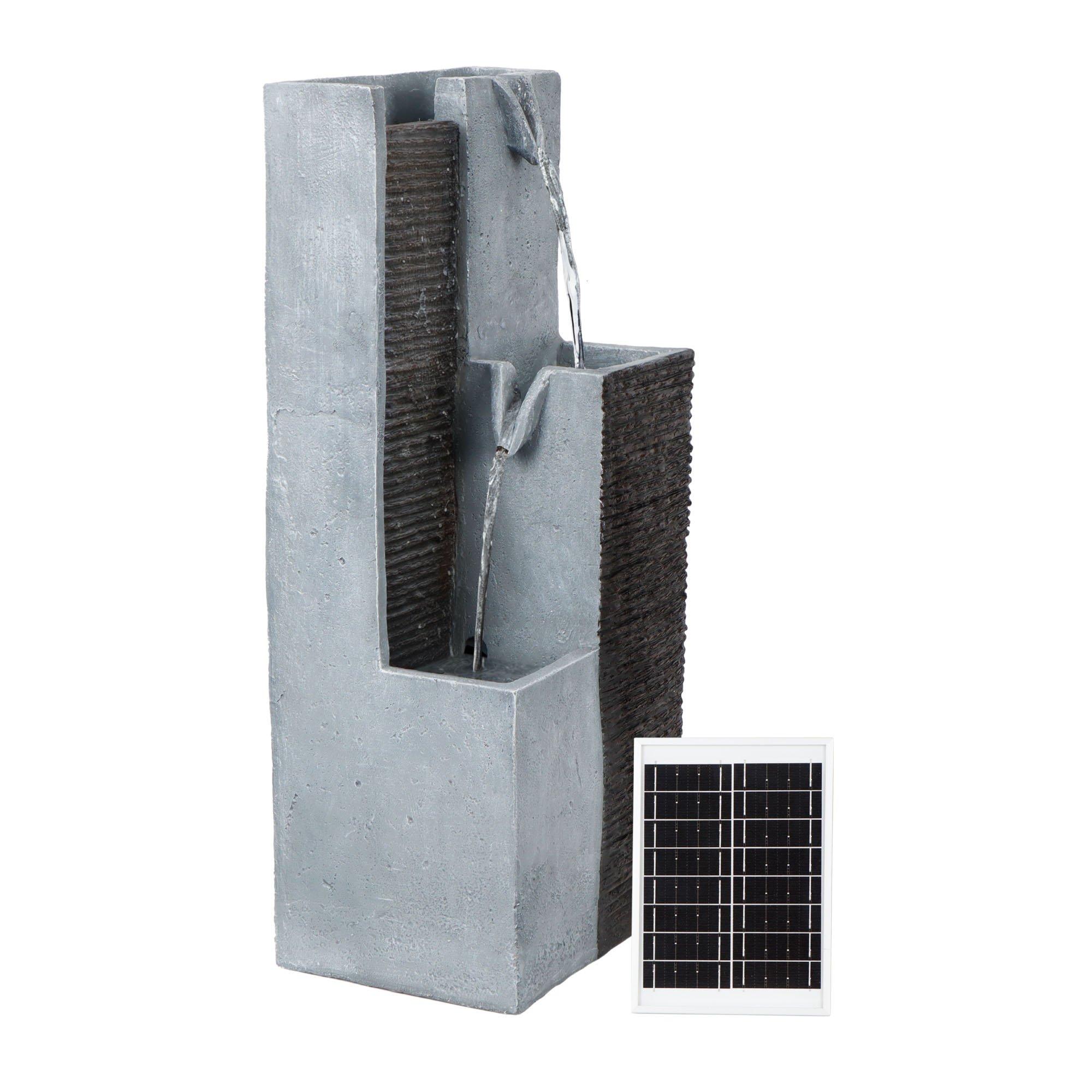 Grey - Streetwize - Harmony Pillars Solar Fountain - 2